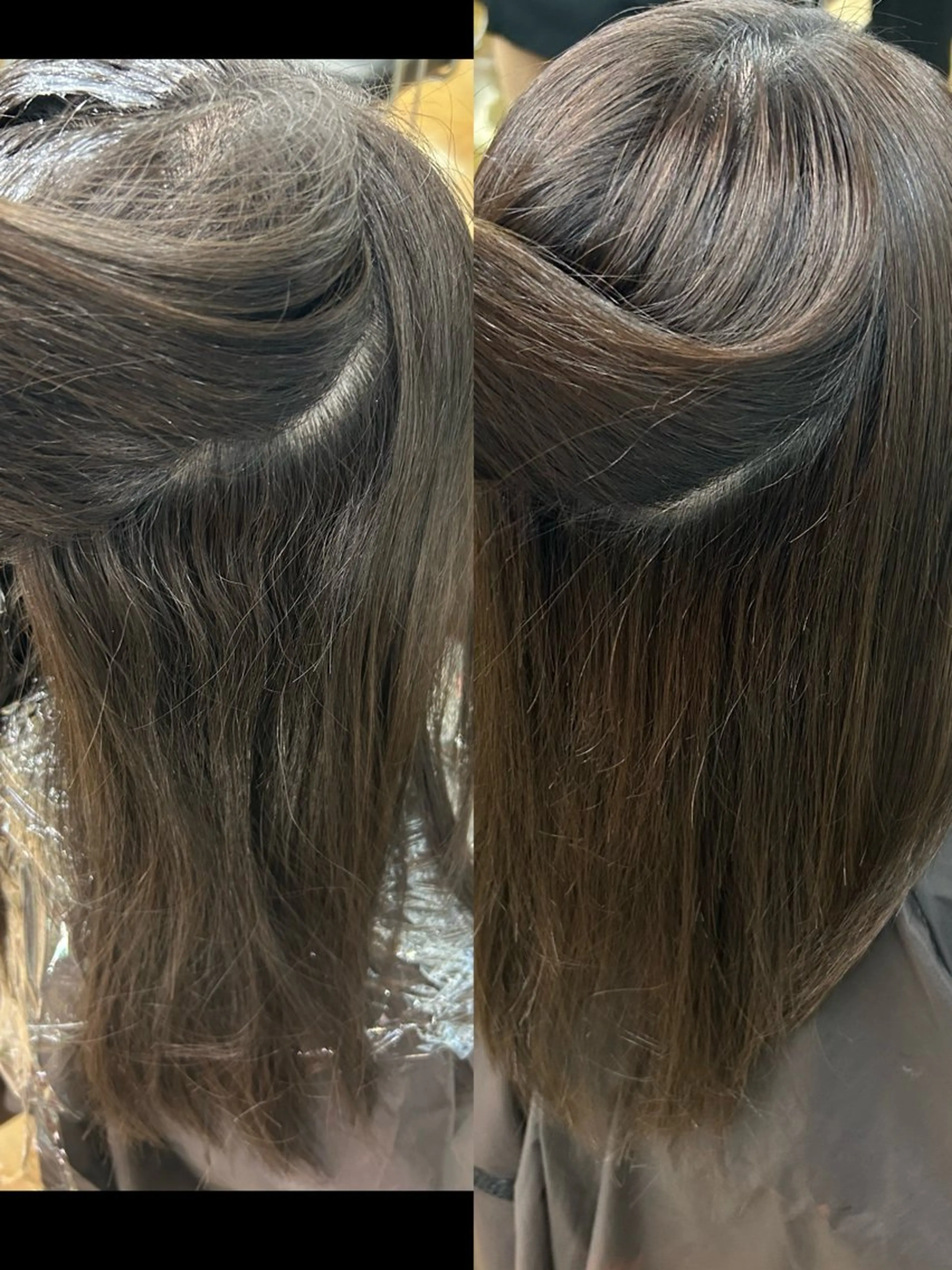 セミロング 縮毛矯正 Kurumi リトル渋谷のヘアスタイル