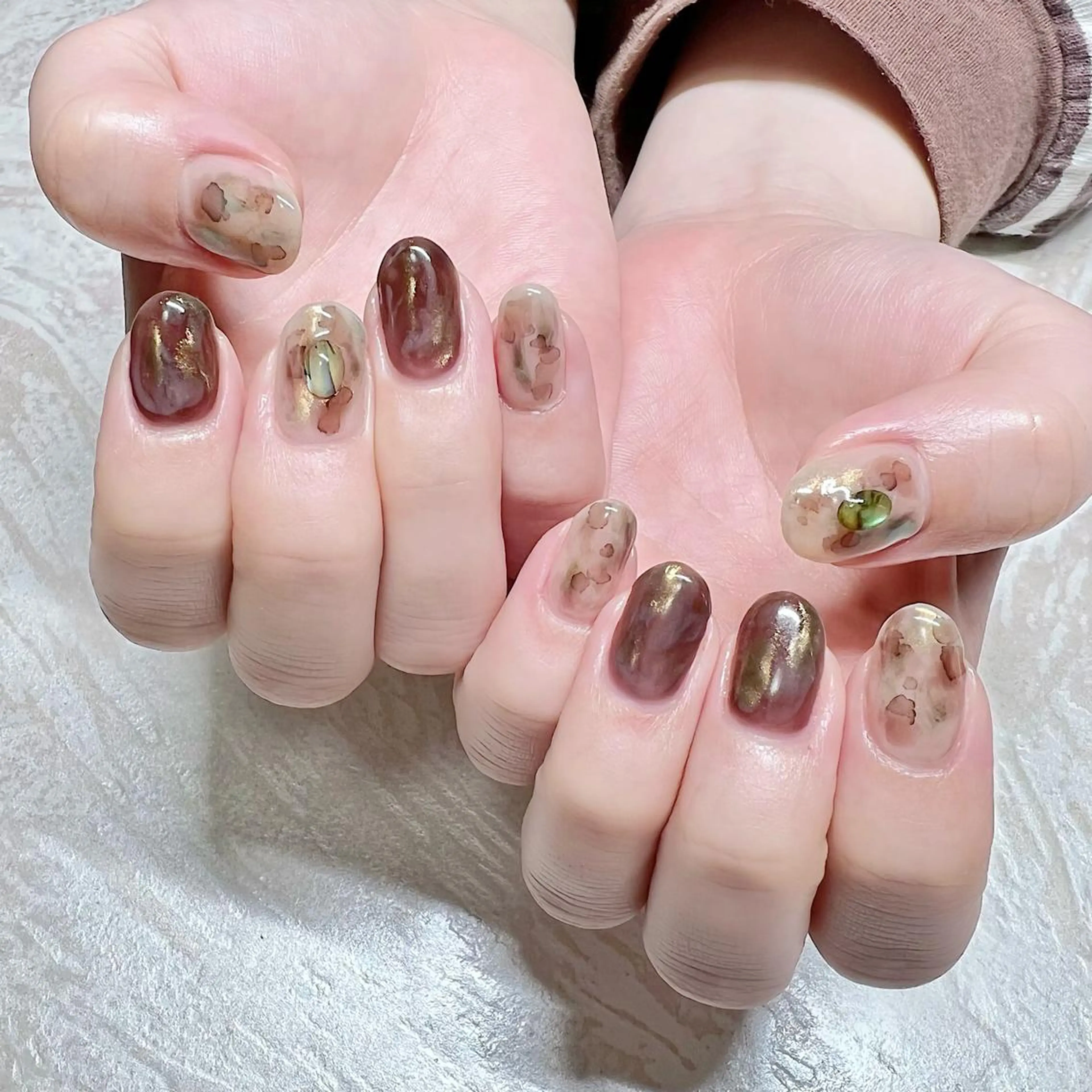 ネイル ニュアンスネイル ショートネイル gemickle nailのネイルデザイン