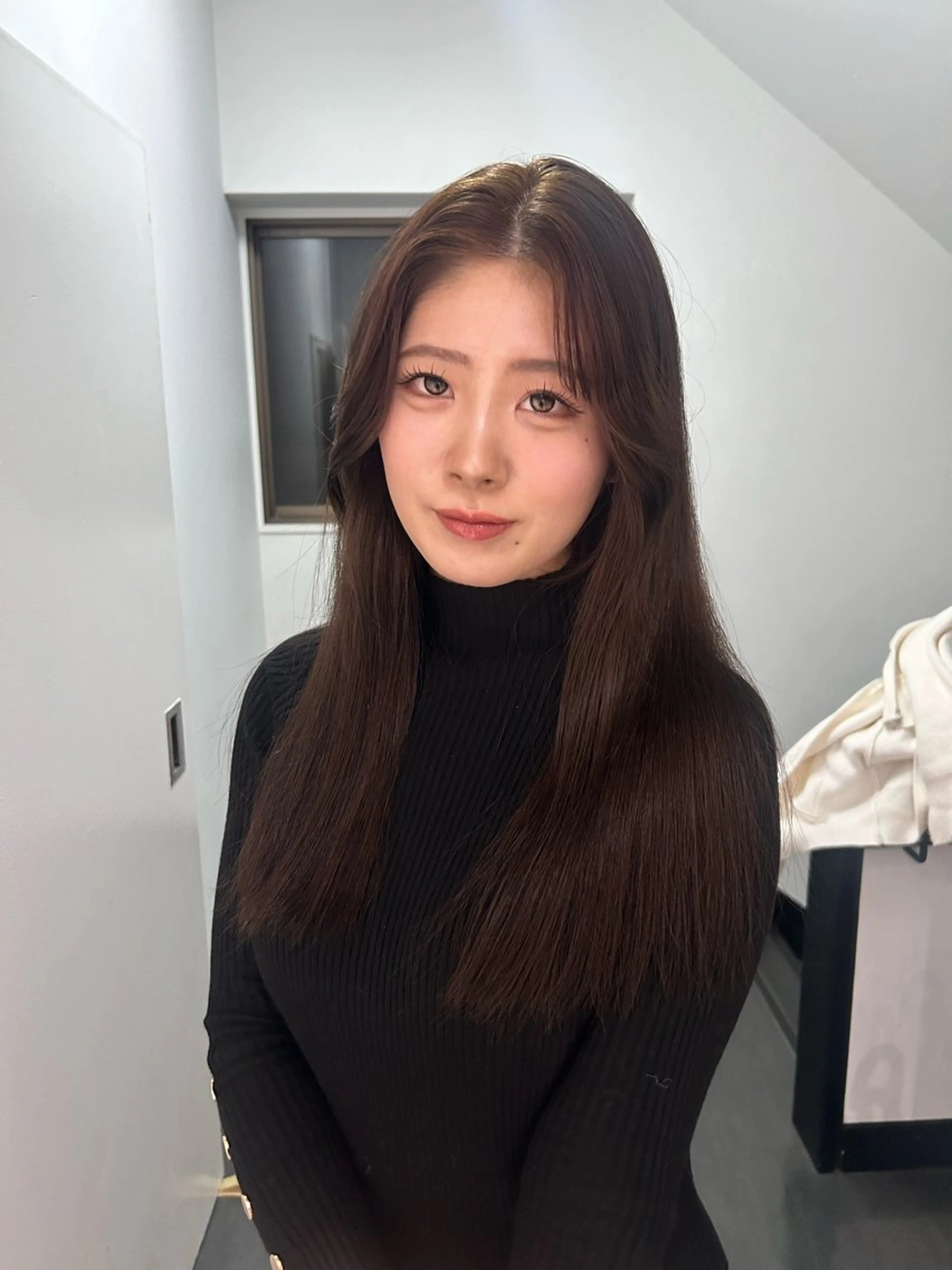 ロング カラー 透明感カラー 縮毛矯正 縮毛矯正 ひかり HAZELのヘアスタイル