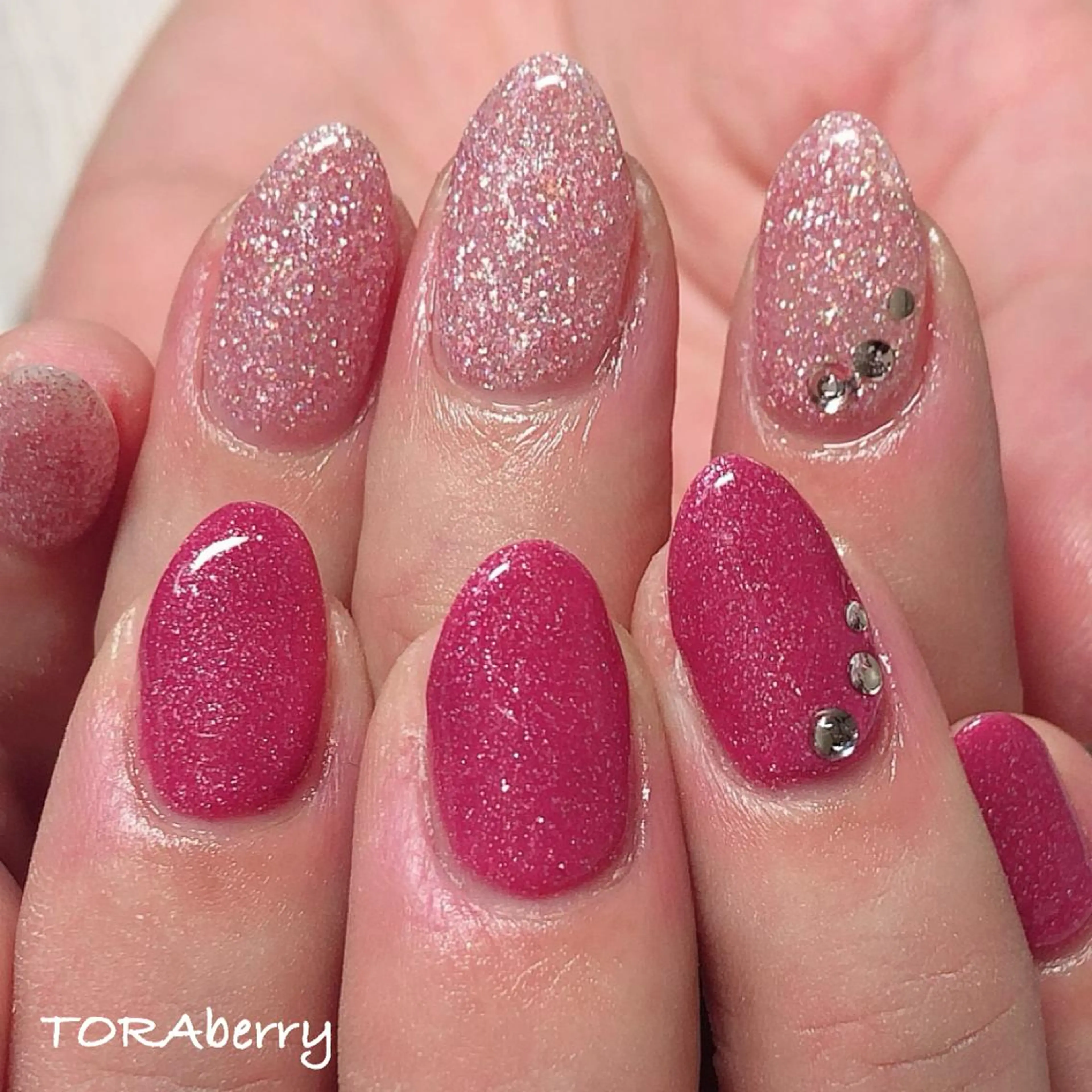 ネイル ピンク ハンドネイル ネイリスト なつみのネイルデザイン