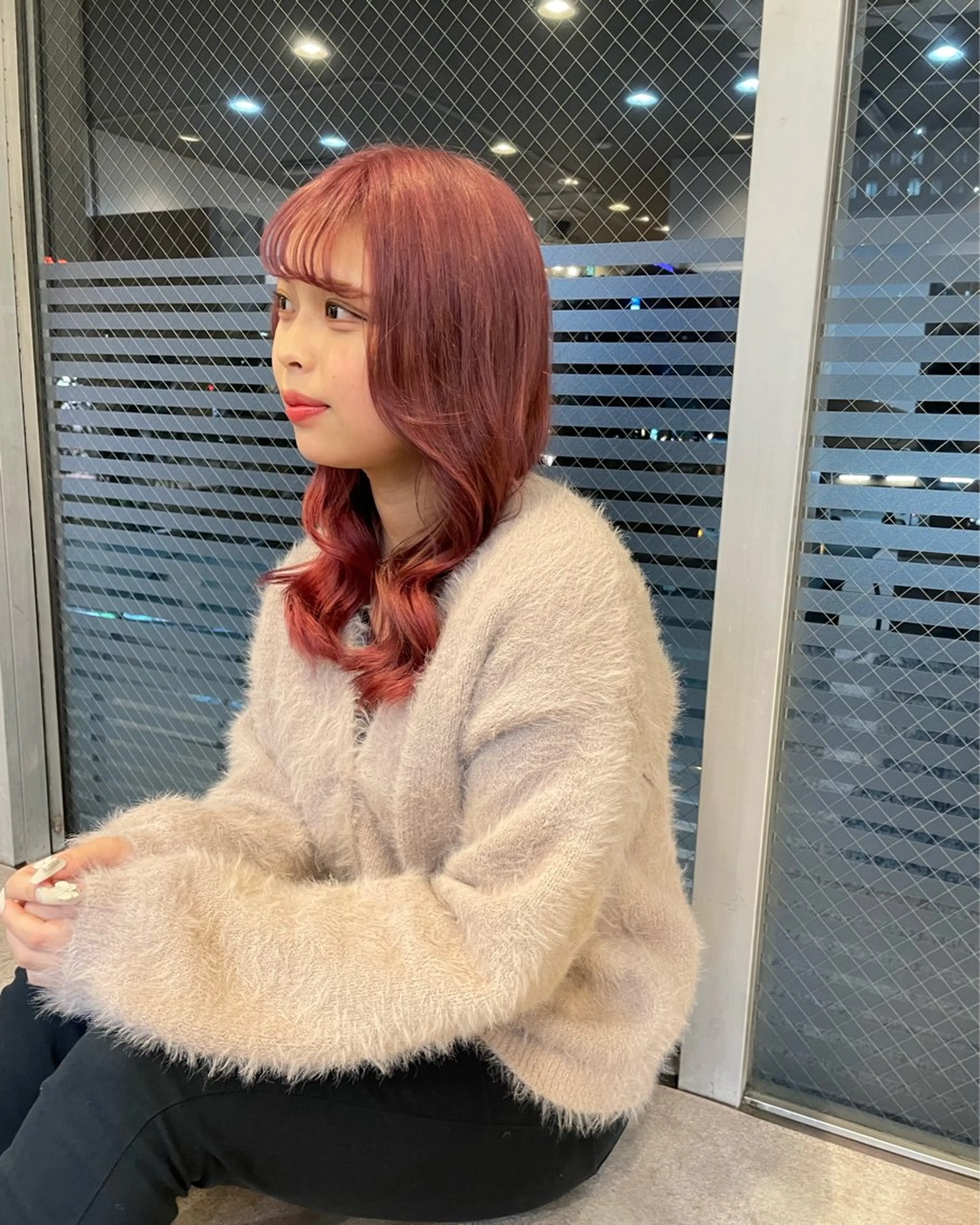 セミロング カラー ピンクカラー 勝利/韓国 /透明感のヘアスタイル