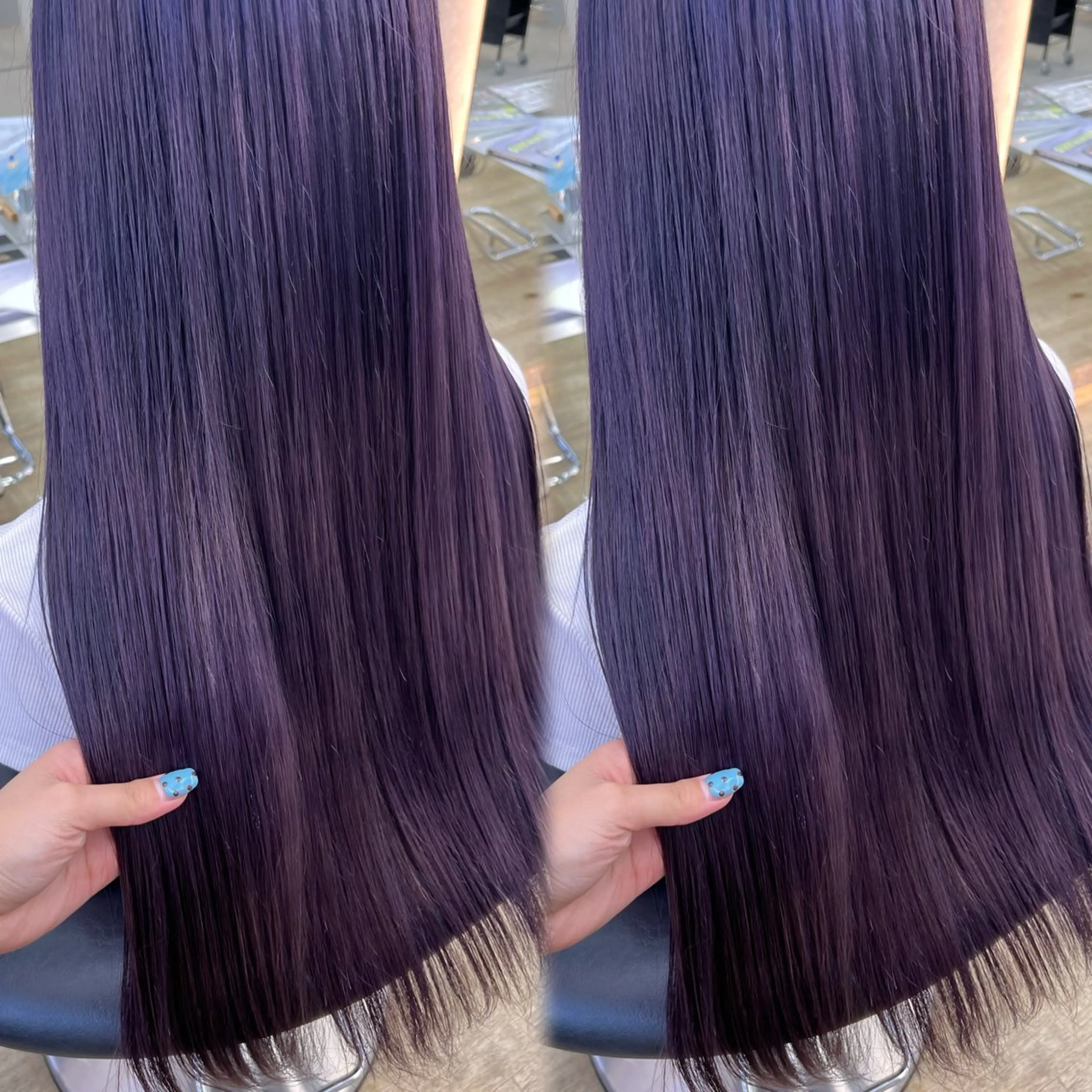 ロング カラー ブリーチ 透明感カラー ダブルカラー ラベンダーカラー カット ヘアカラー トリートメント ♥️ボブレイヤー/ minami♥️のヘアスタイル