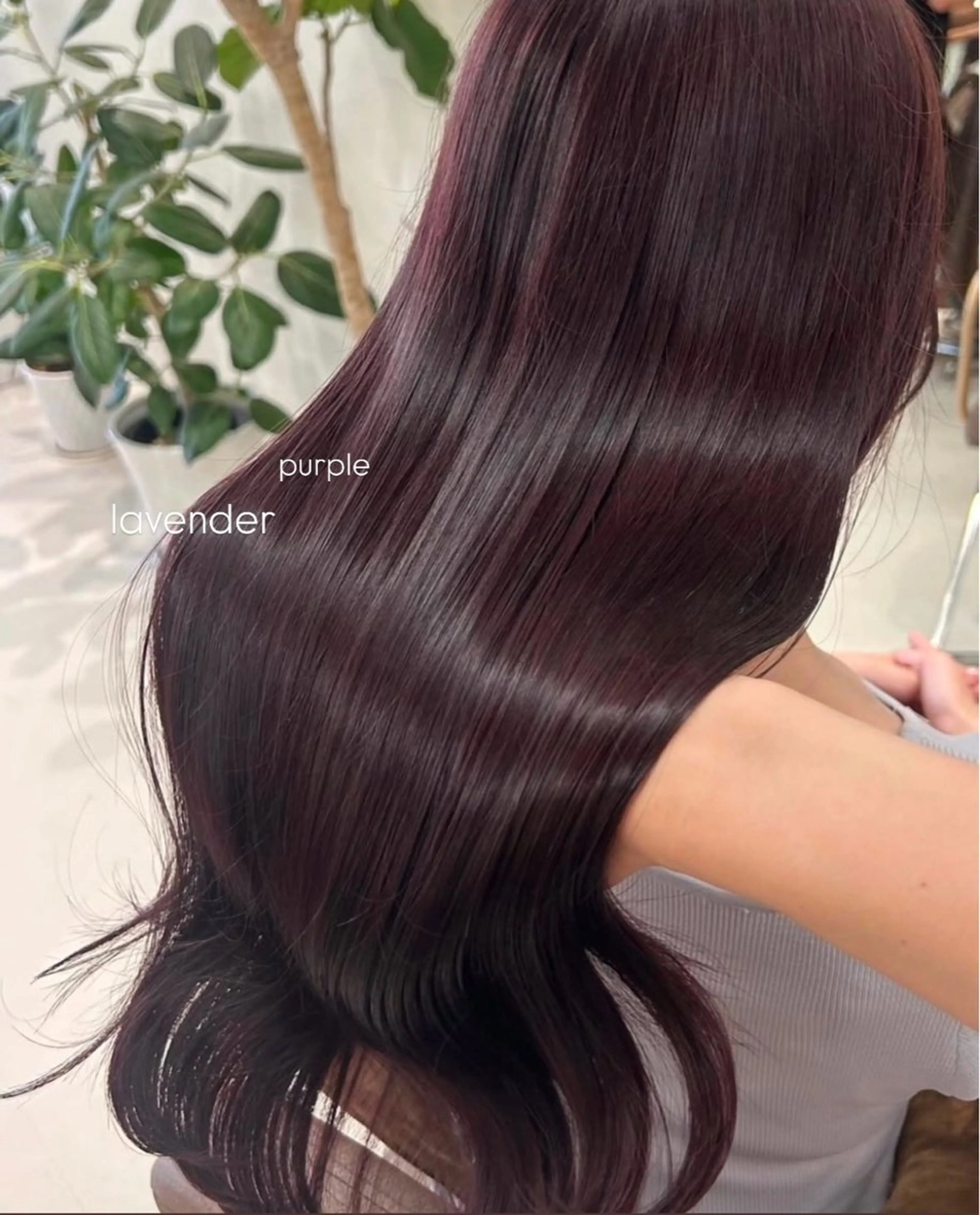 ロング カラー ラベンダーカラー 暖色カラー /ヘアアレンジ/花鈴のヘアスタイル