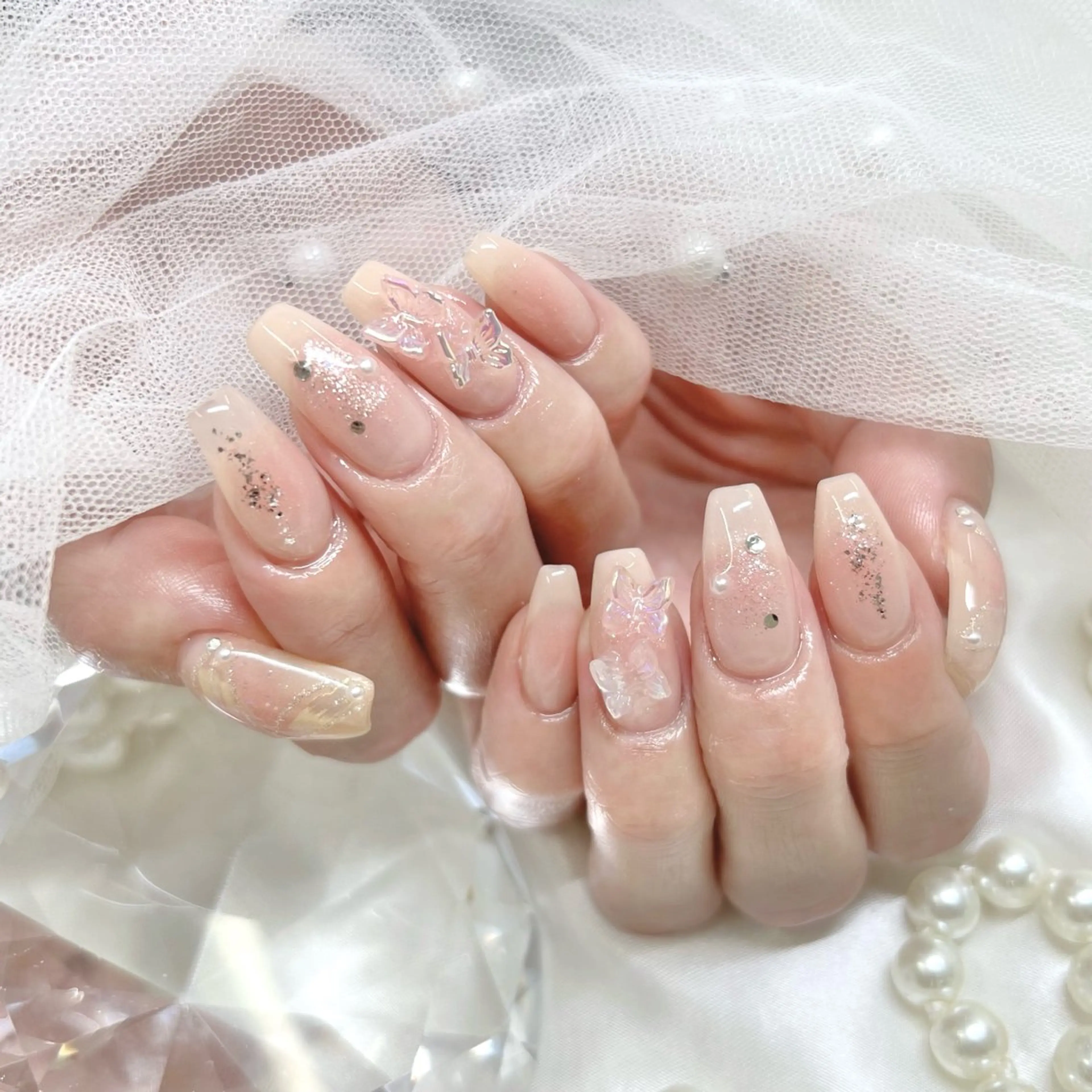 セミロング ハンドネイル Nailsalon Angeのネイルデザイン