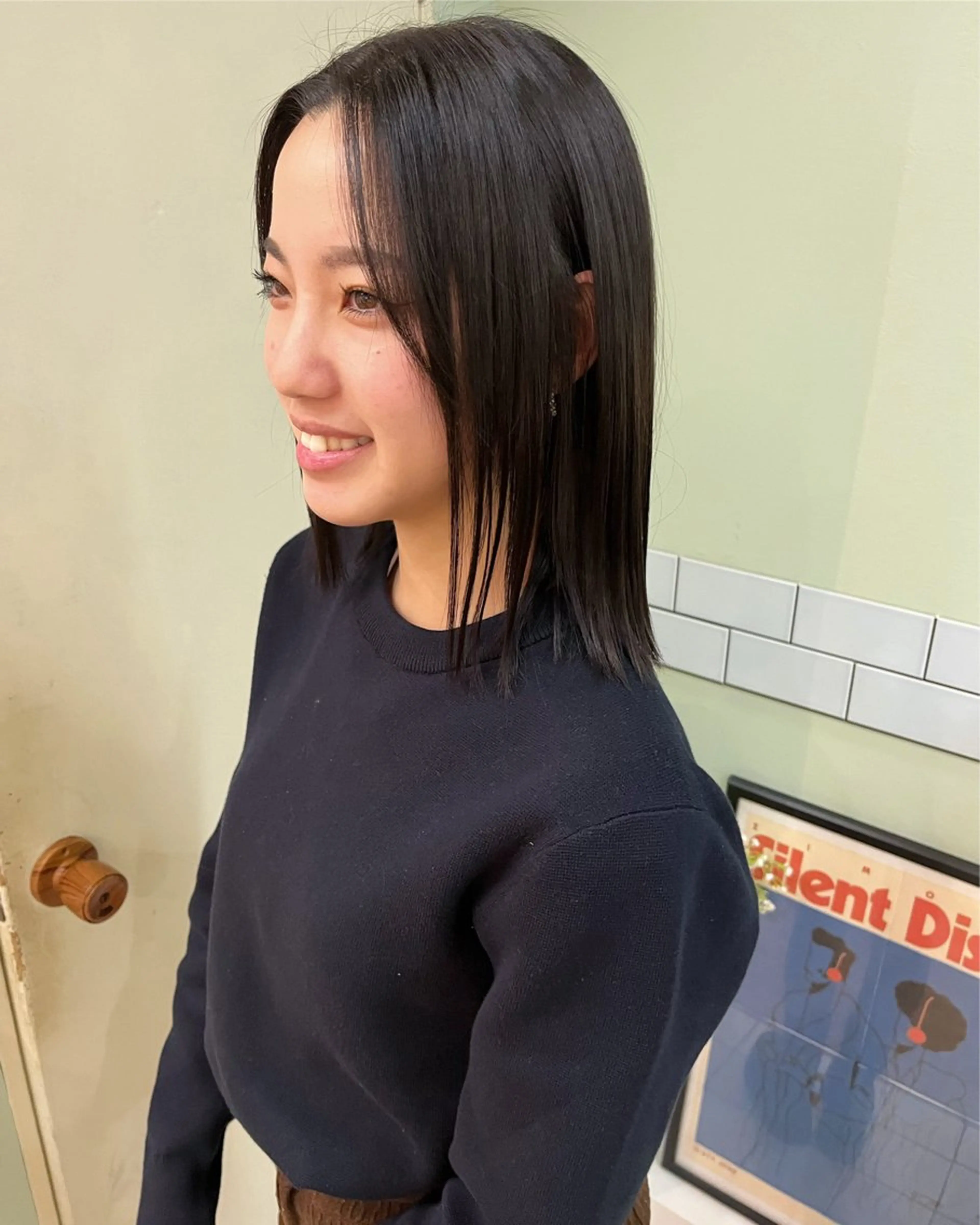 ミディアム カラー ﾊｲﾄｰﾝ/ｼｮｰﾄ 村上淳乃🐥のヘアスタイル