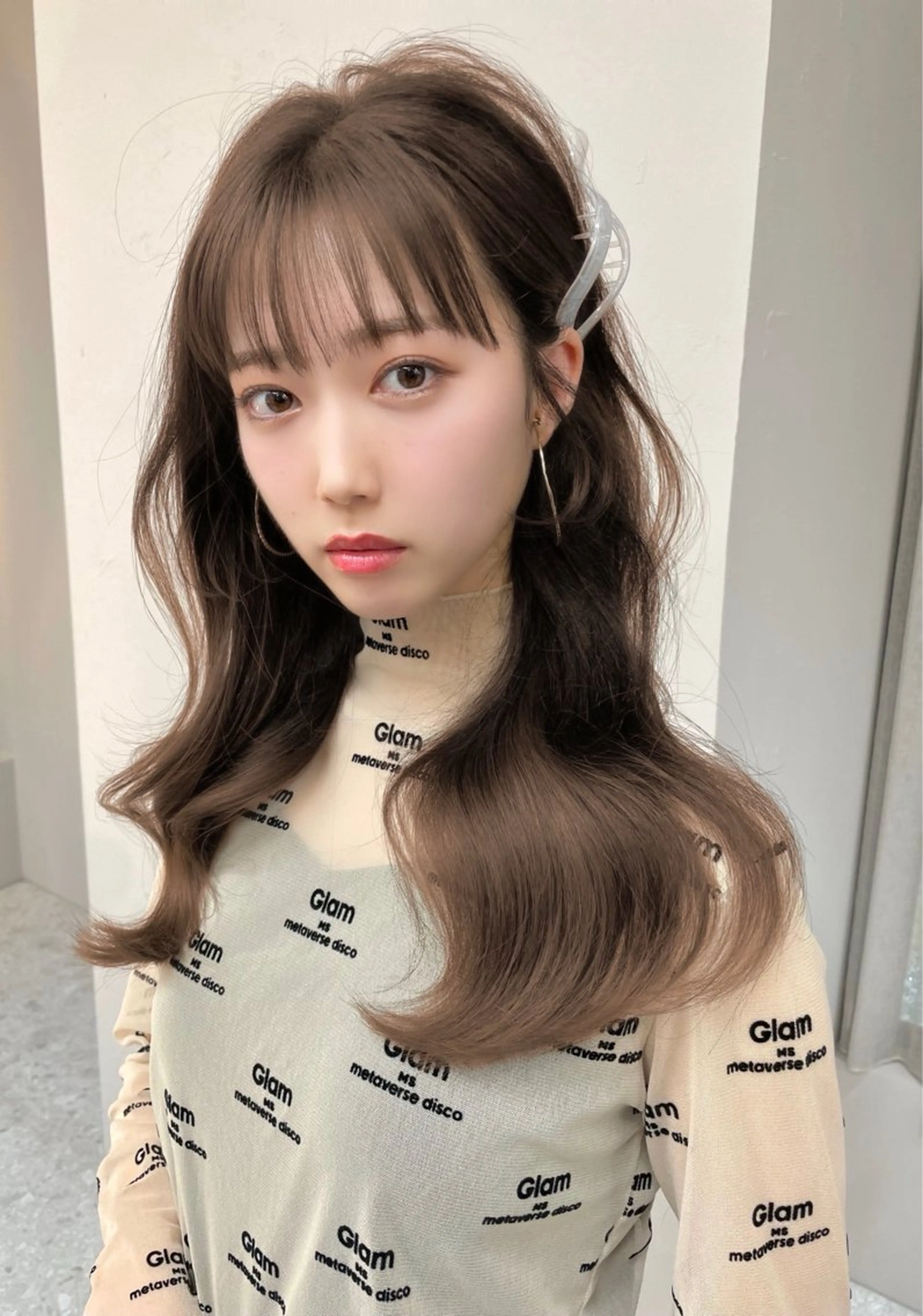 ロング カラー 透明感カラー カット ヘアカラー 香月 元希のヘアスタイル