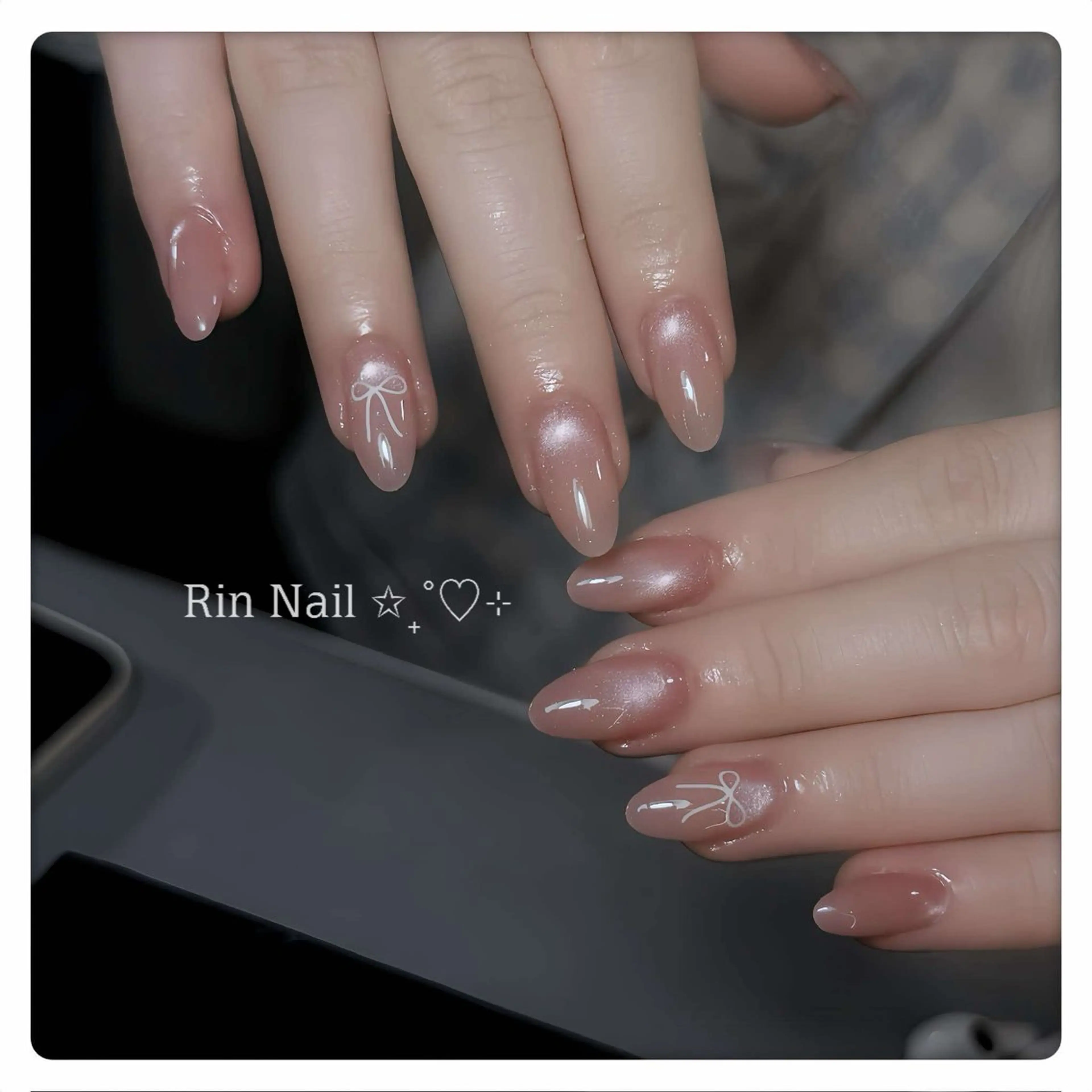 ネイル アートネイル チークネイル ジェルネイル ロングネイル マグネットネイル ハンドネイル Rin Nail 新大久保店のネイルデザイン