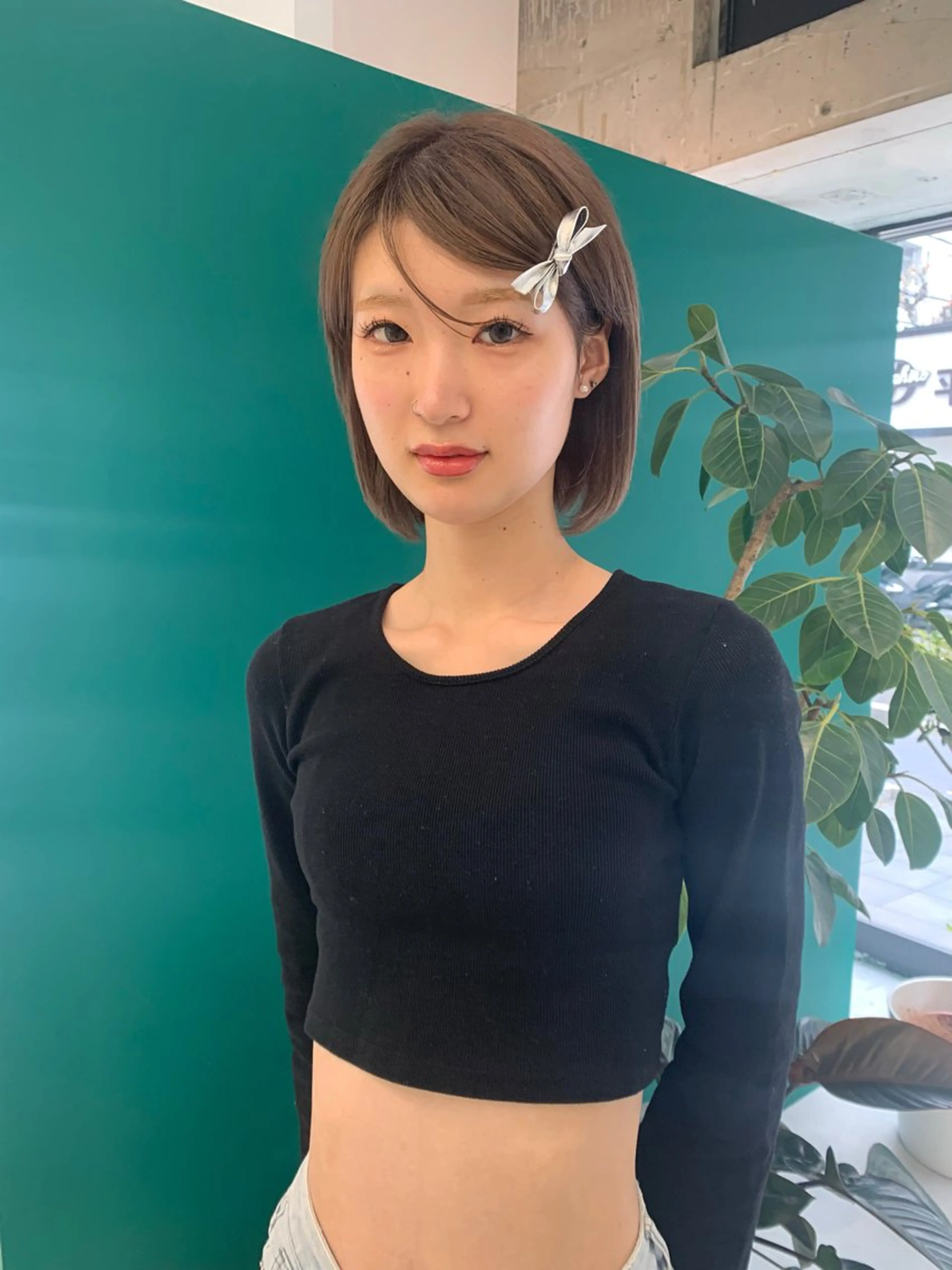 カラー ブリーチ ヘアカラー 北野 なのはのヘアスタイル