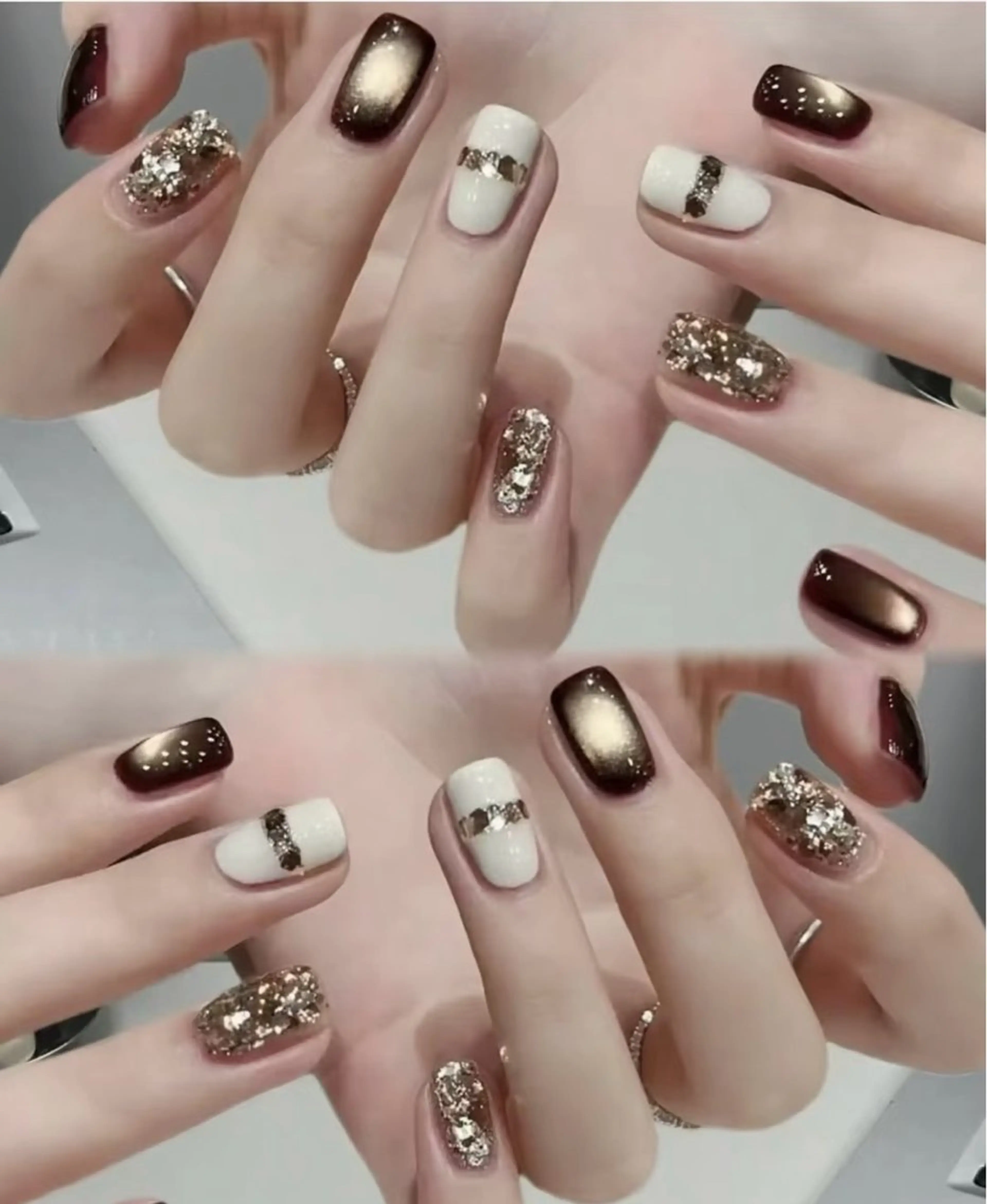 ネイル アートネイル べっ甲ネイル チークネイル 成人式 長さ出し beautynail Emiのネイルデザイン