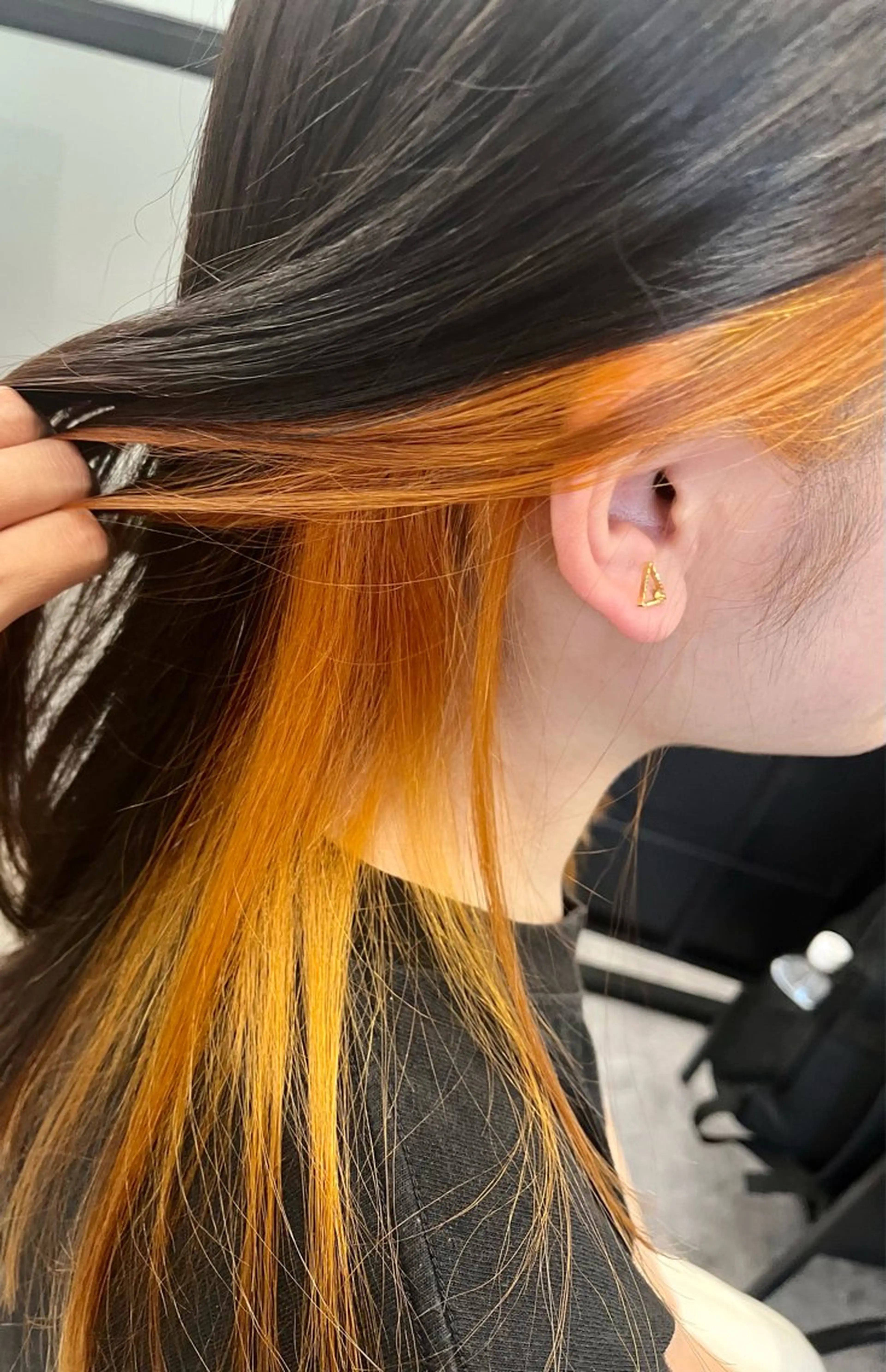 カラー オレンジ えぞう さおりのヘアスタイル