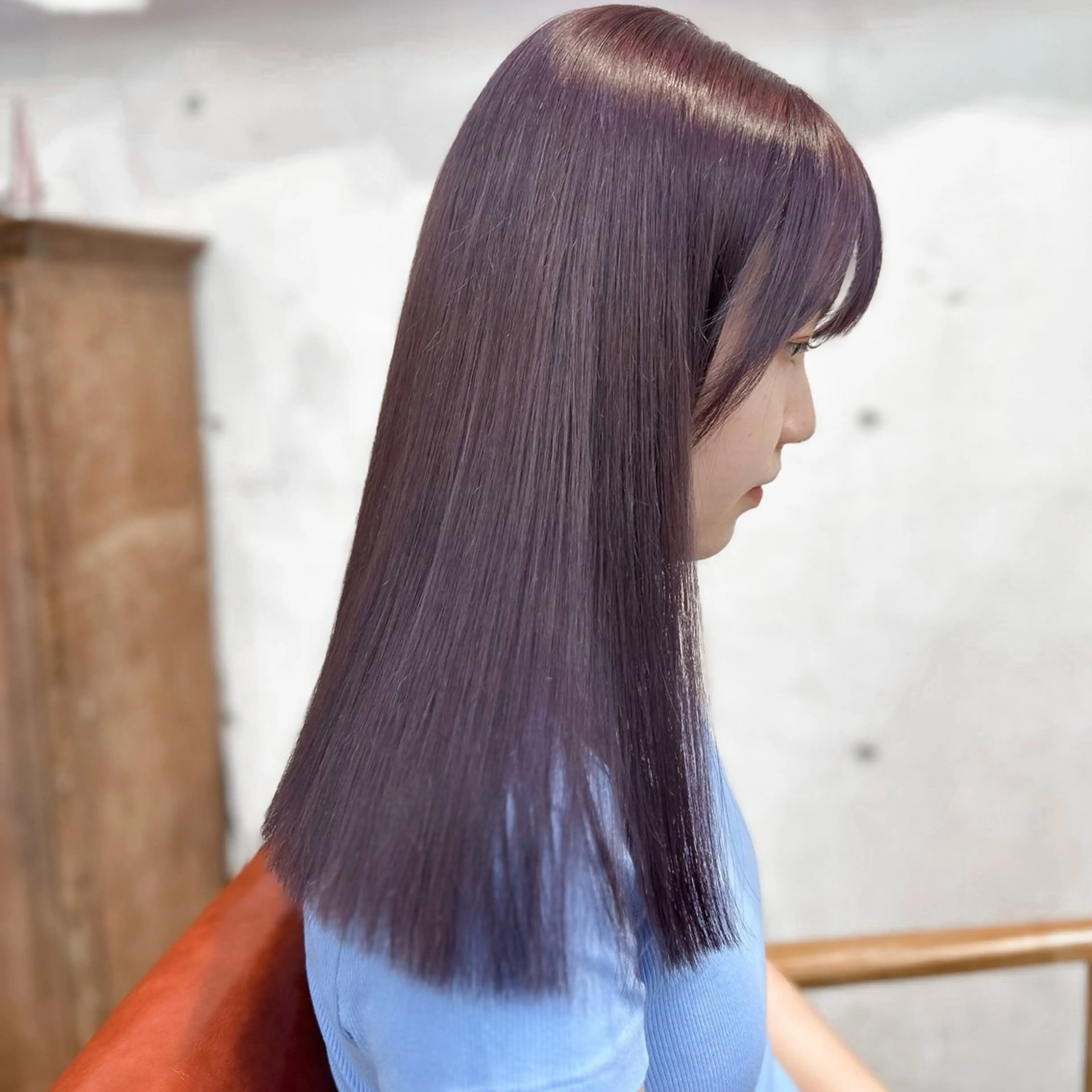 ミディアム カラー ピンクカラー バイオレットカラー カット ヘアカラー トリートメント 🌈艶髪縮毛矯正🌈 岡野美典のヘアスタイル