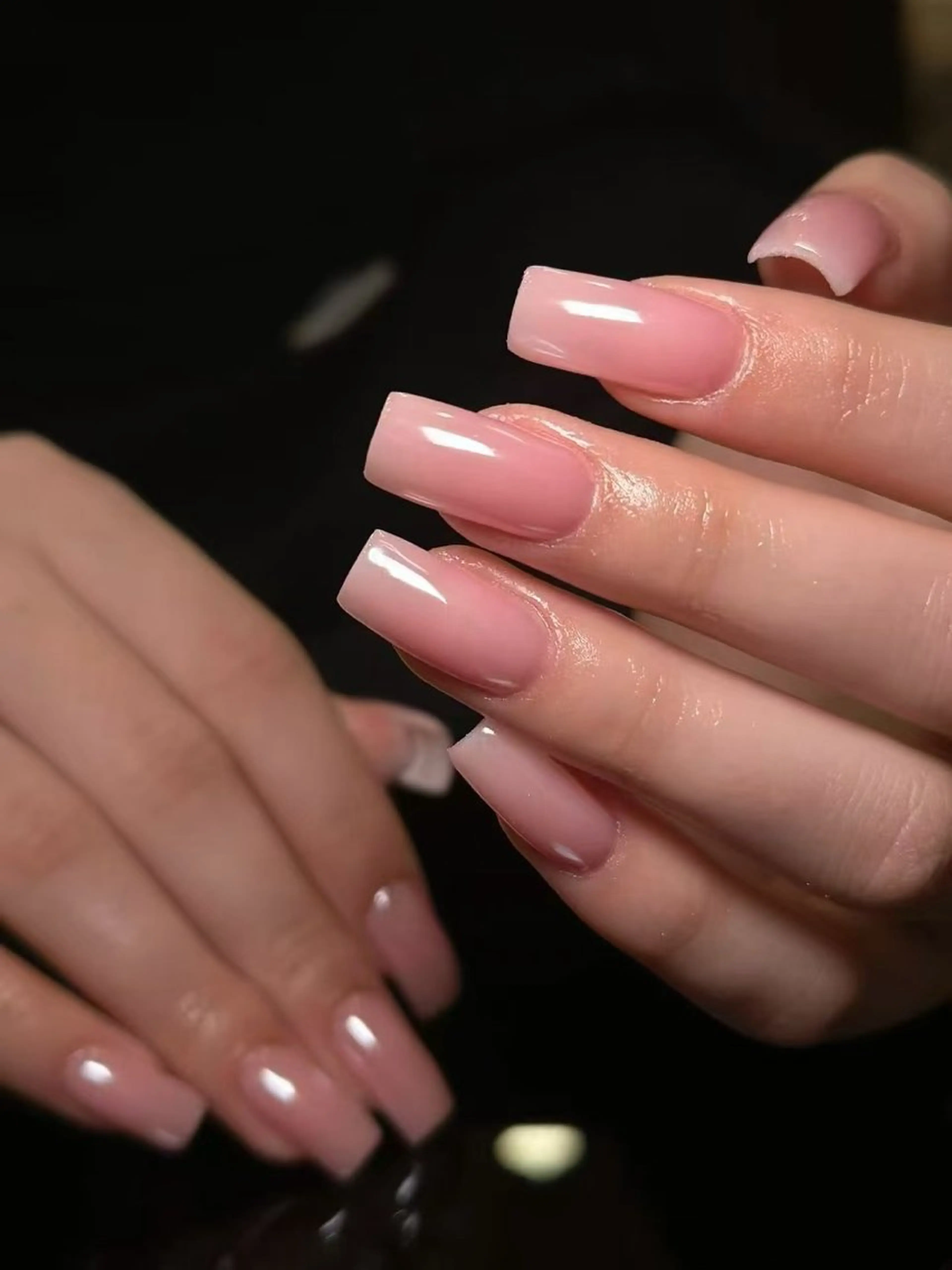 ネイル フラワーネイル フレンチネイル ジェルネイル ガラスフレンチ ハート ハンドネイル BabyYouMi nailのネイルデザイン