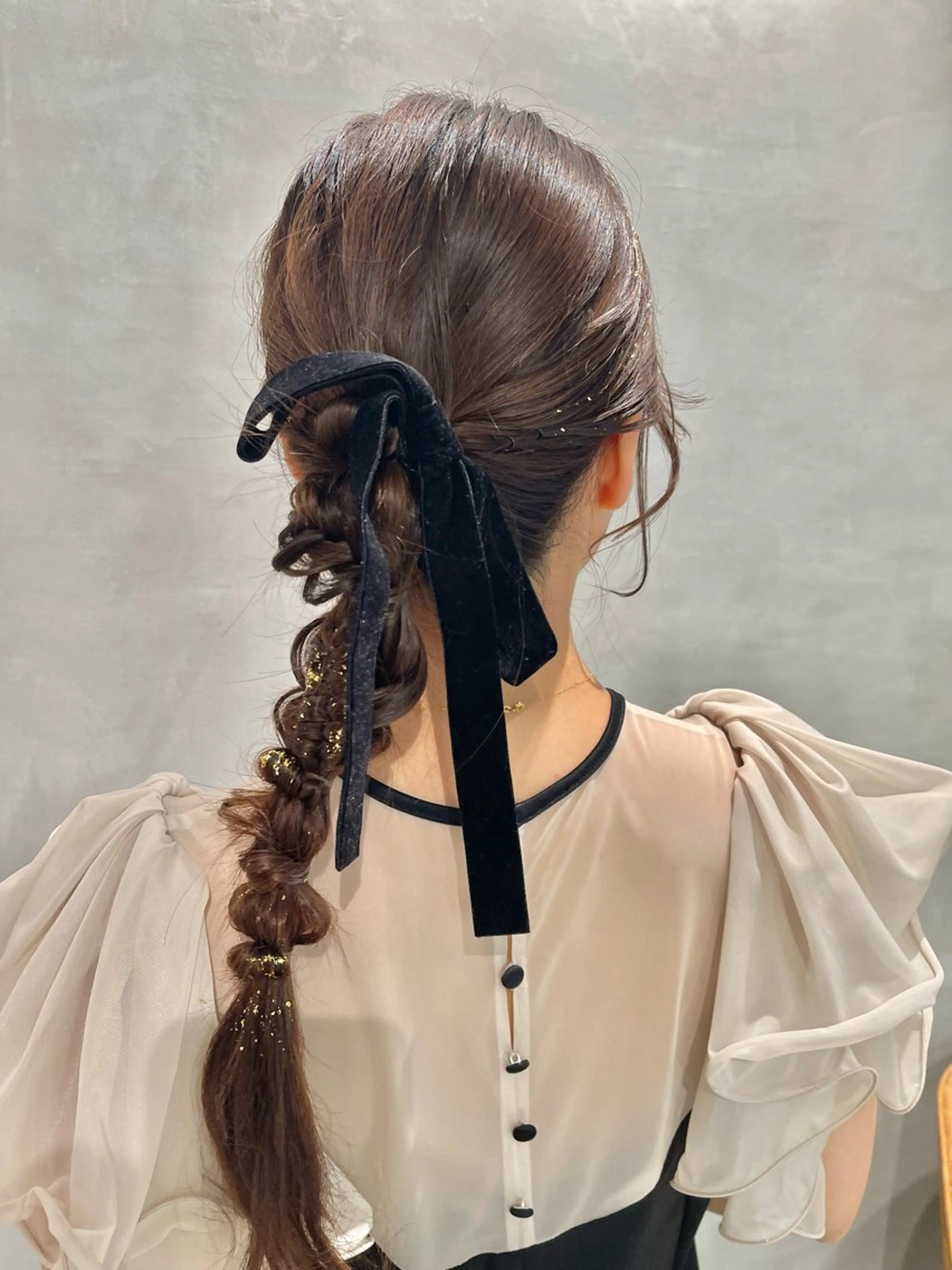 ヘアアレンジ ポニーテール 結婚式・ブライダル 卒業式のヘアスタイル ヘアセット charm《銀座》 ヘアセット/縮毛矯正のヘアスタイル