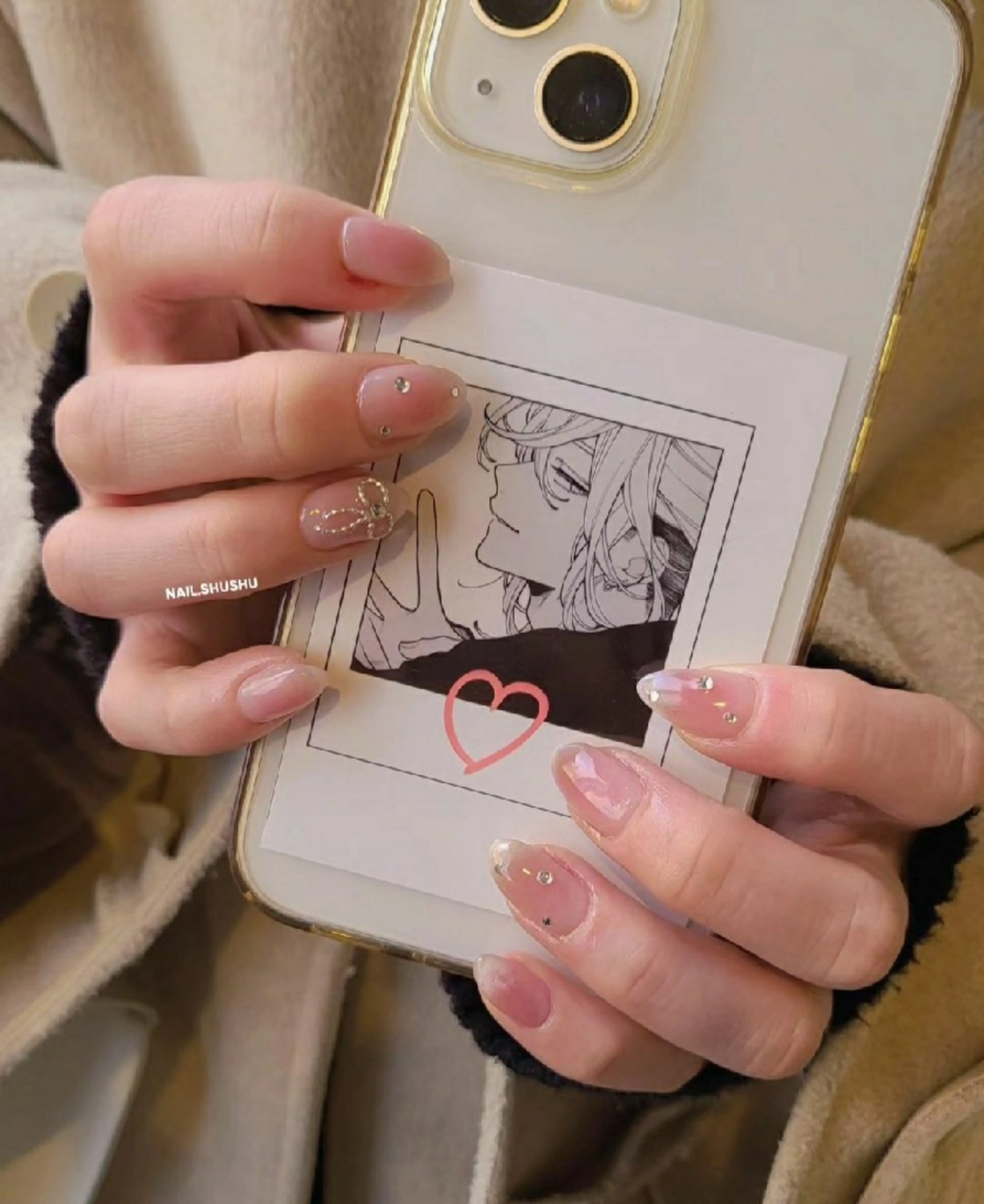 ネイル 持ち込み ニュアンスネイル ワンカラーネイル シンプルネイル 春ネイル ハンドネイル 3dパーツ/流行り 👧shushu❤️のネイルデザイン