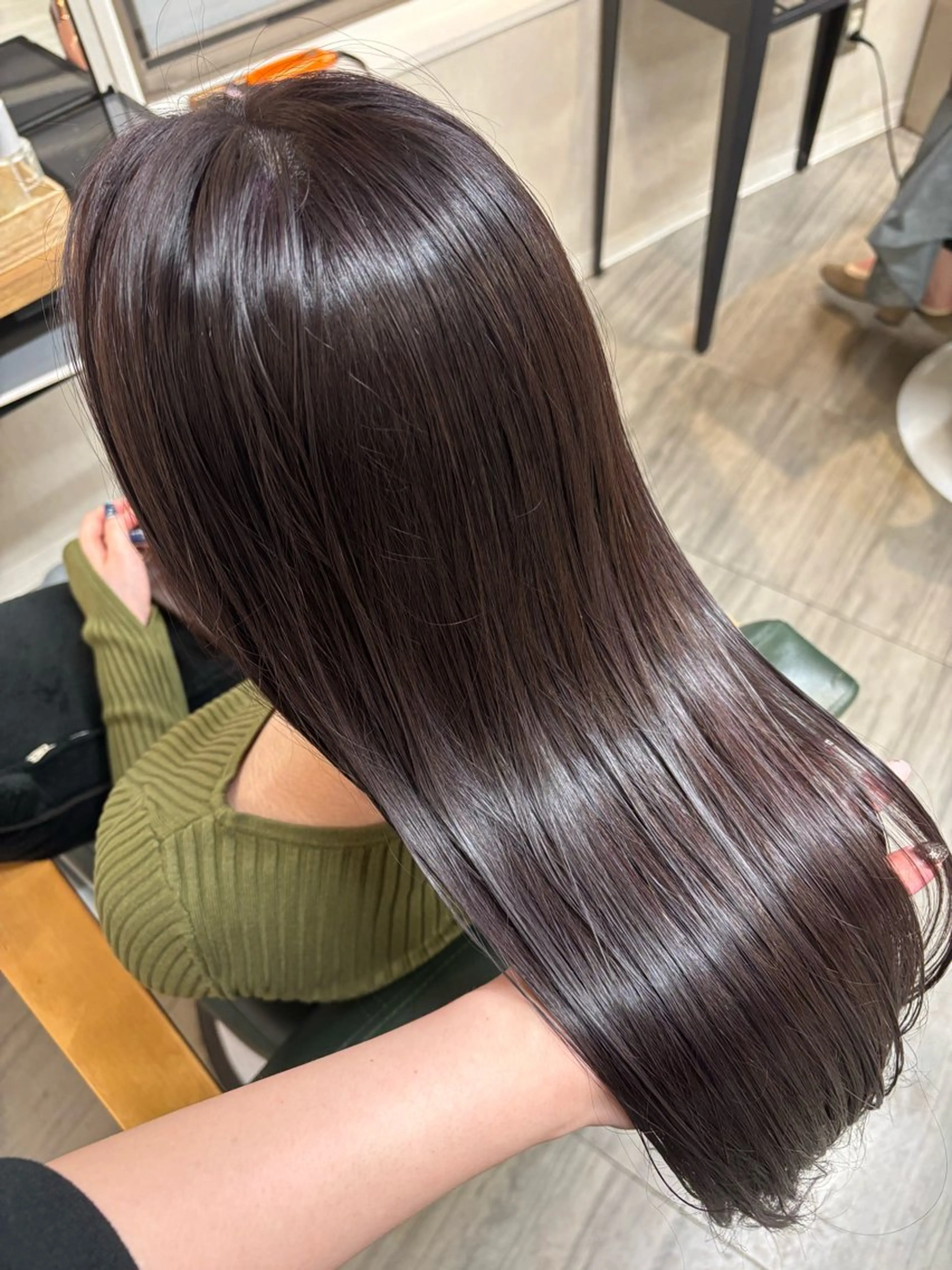 ロング カラー 福石 玲華のヘアスタイル