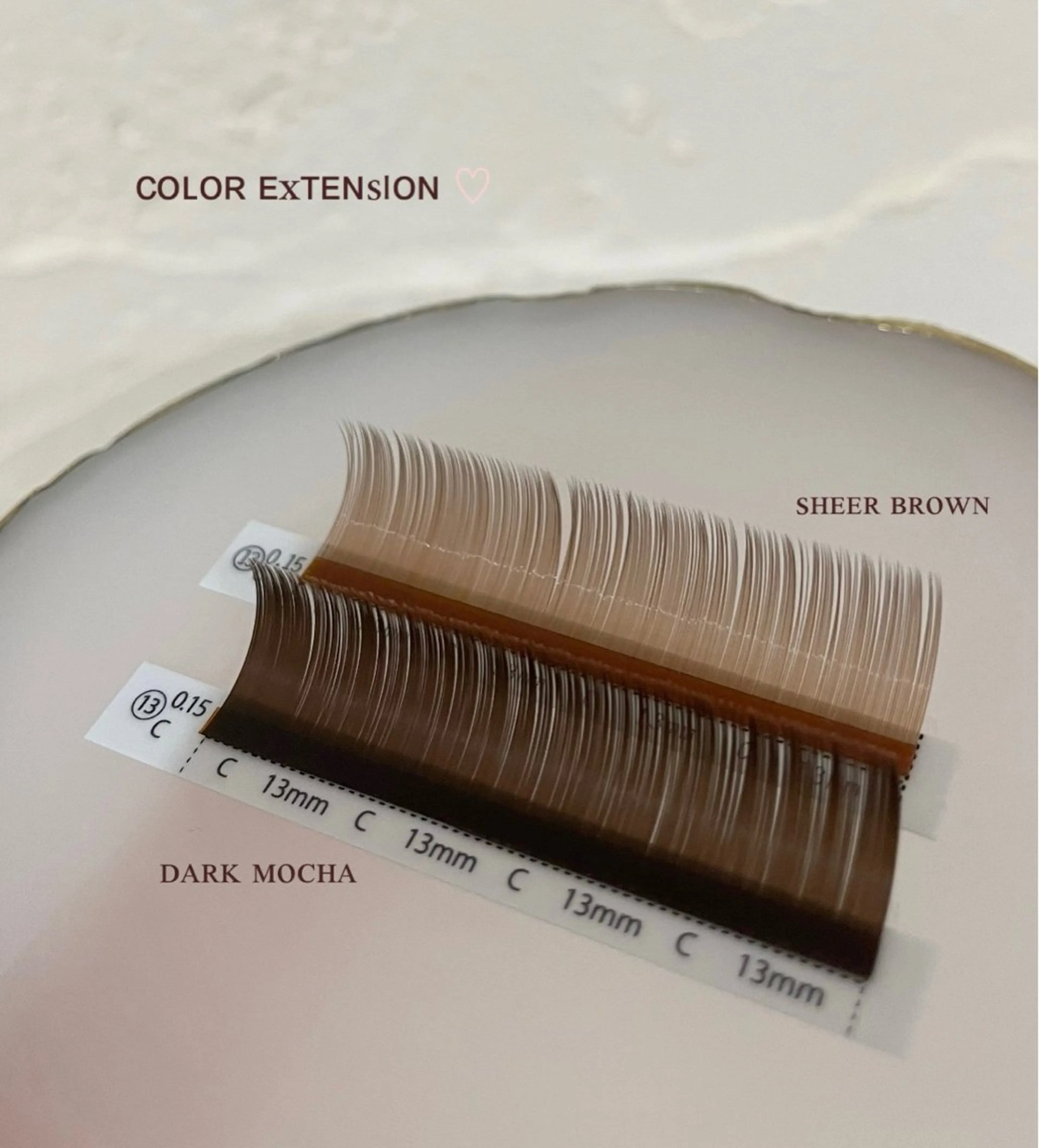 ブラウンエクステ100本˖·⟡ 毛質フラットラッシュの写真