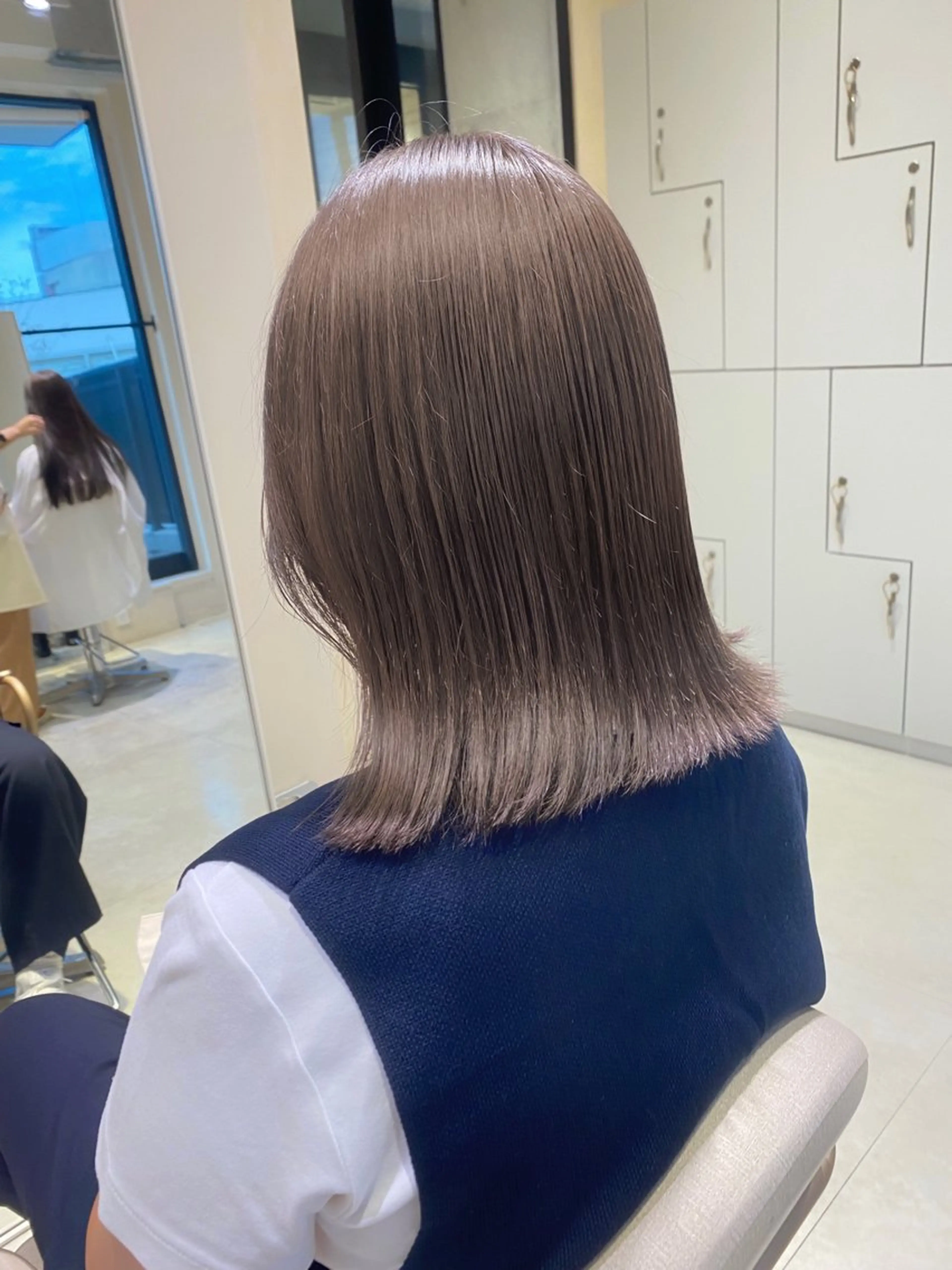 ミディアム カラー ボブ/ミニボブ 透明感カラーkadoのヘアスタイル