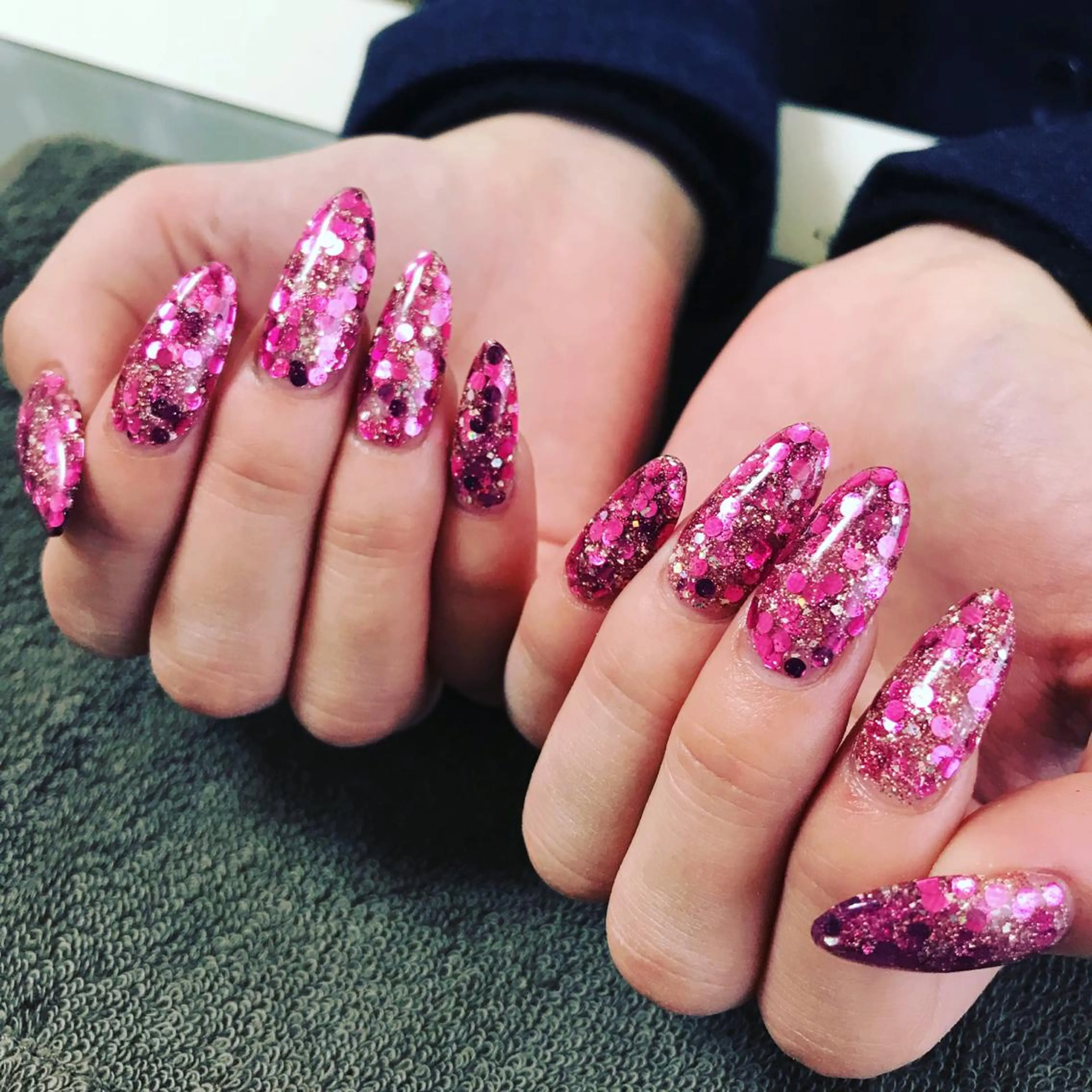 ネイル ラメ(グリッター) シンプルネイル ハンドネイル Masuko Yasukaのネイルデザイン