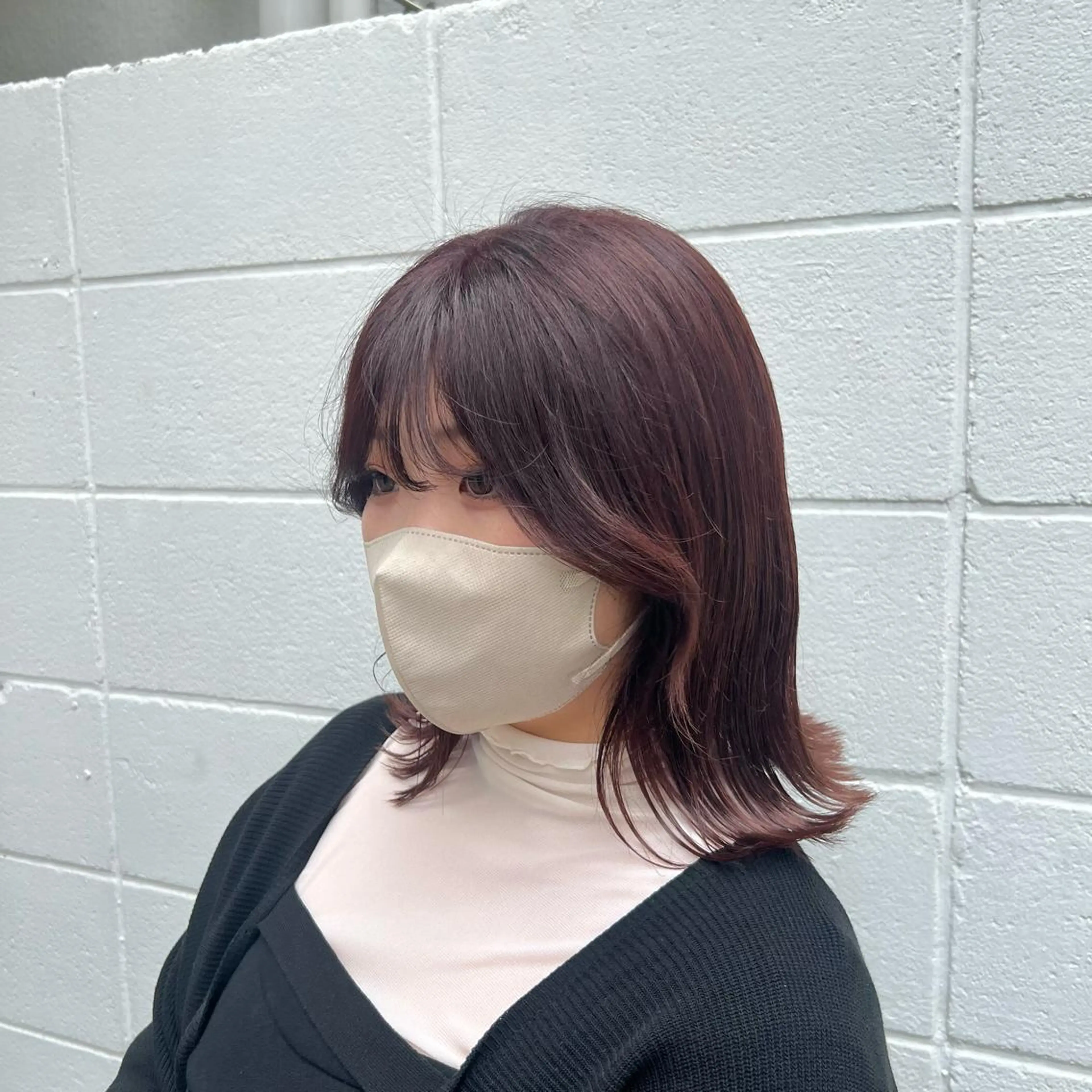 ミディアム くびれヘア カット ヘアカラー トリートメント インナーカラー♡ Nanakoのヘアスタイル