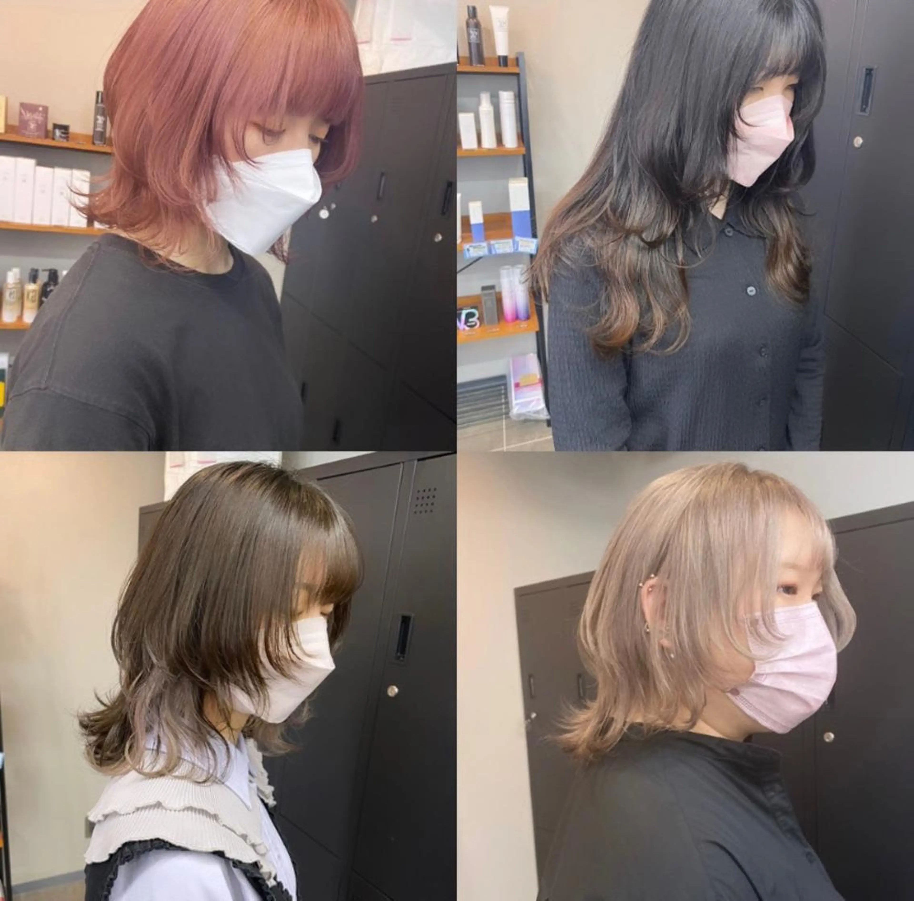 ミディアム maco 艶感ハイトーン🦋のヘアスタイル