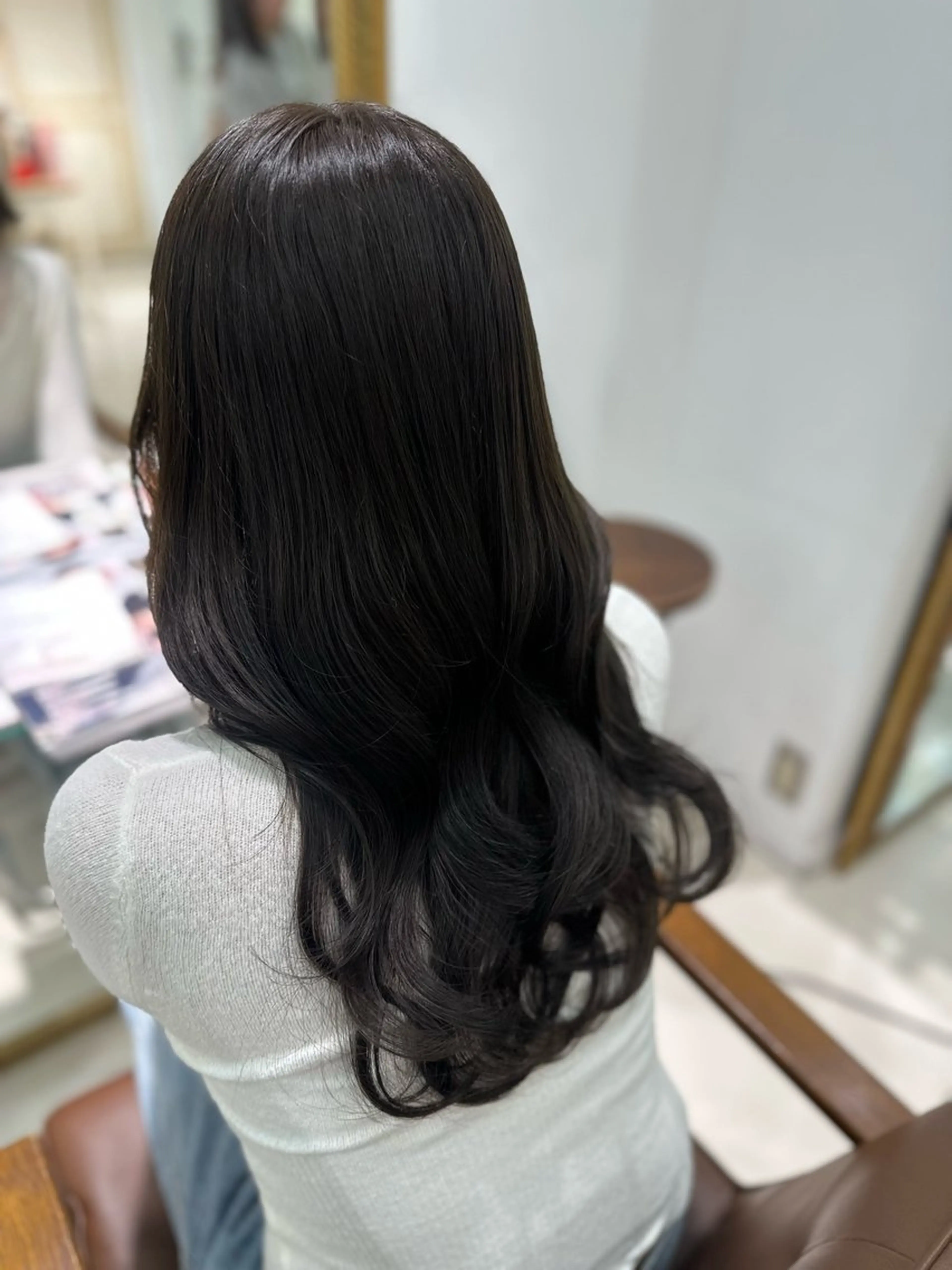 ロング カラー 透明感カラー グレージュ オリーブグレージュ オリーブグレー 髪質改善艶カラー🩶 Nanako ⟡.·のヘアスタイル