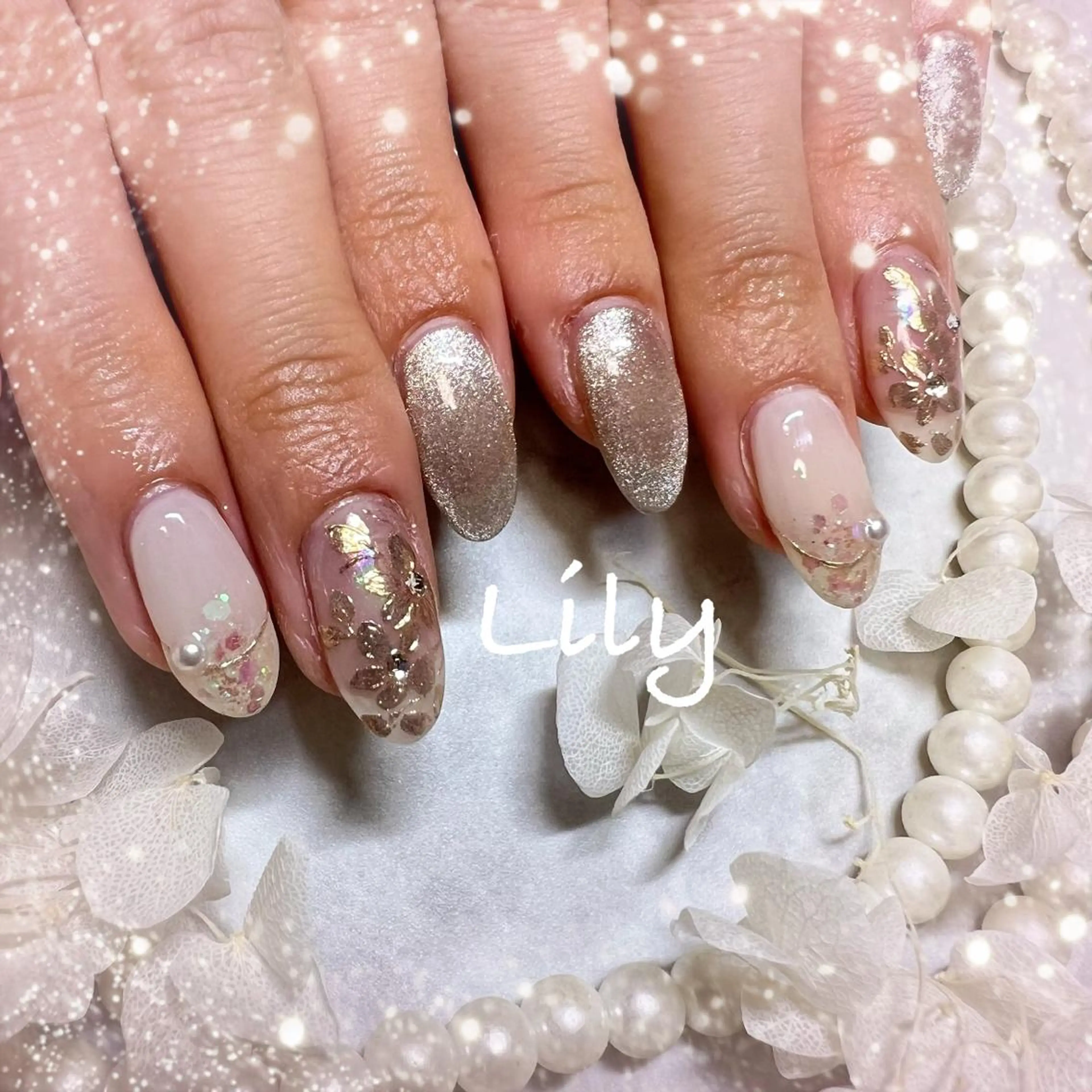 ネイル ハンドネイル Lily*nail 🌻Mii🌻のネイルデザイン