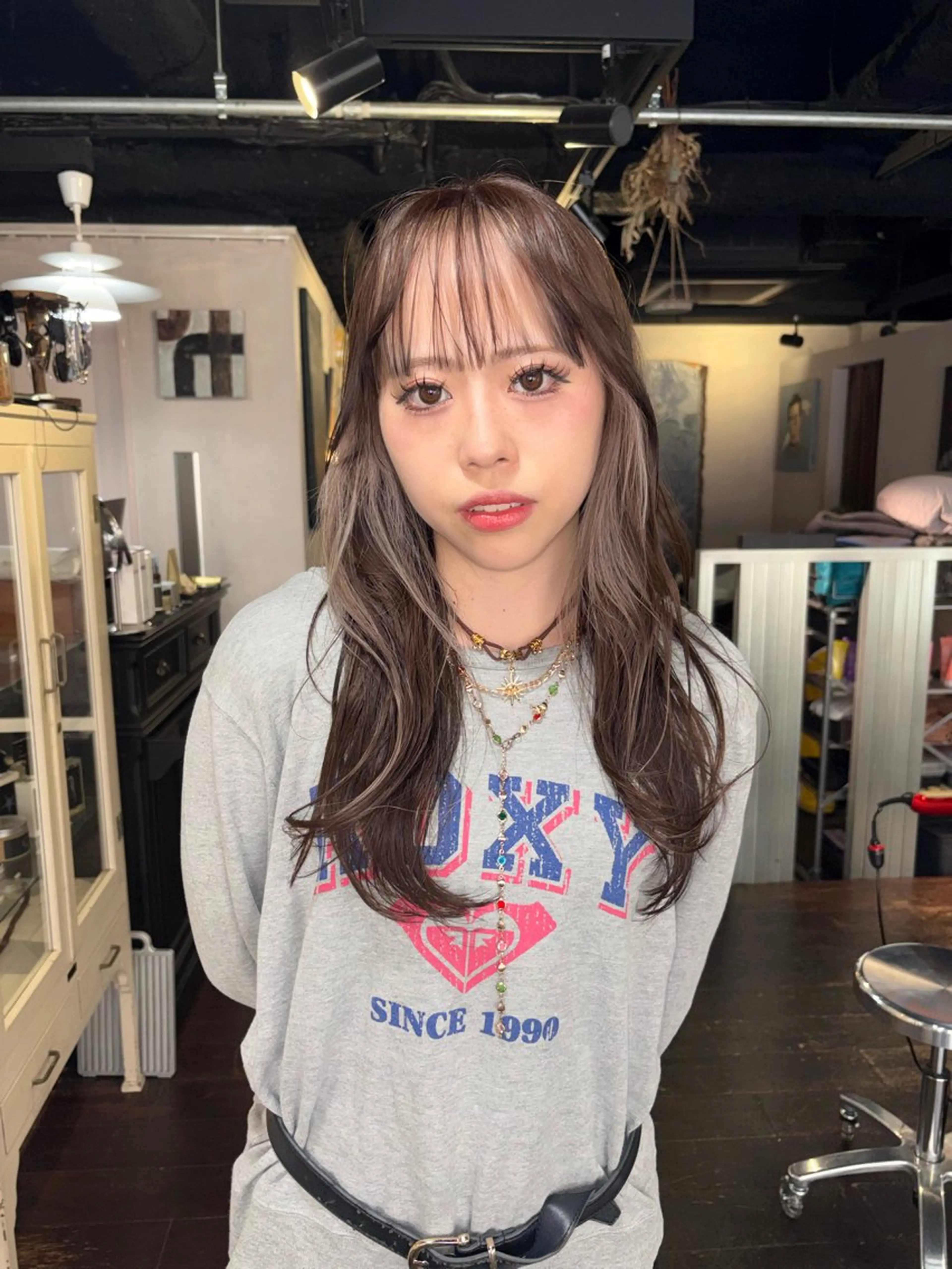 セミロング カラー カット ヘアカラー 心斎橋/デザインカラ ー/海外風/ナツミのヘアスタイル