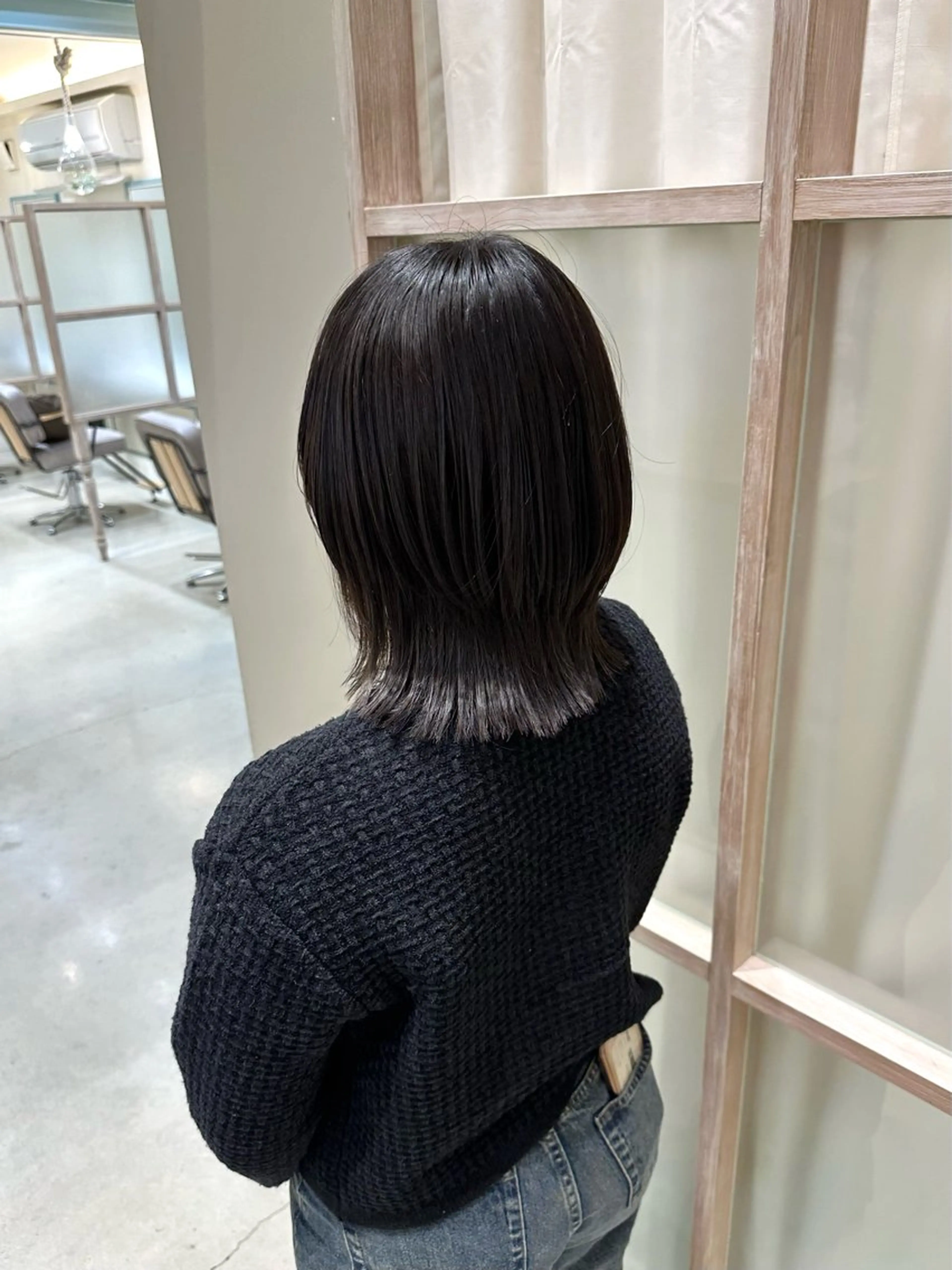 ミディアム くびれヘア レイヤーカット N,SOL / 岩上 新大のヘアスタイル