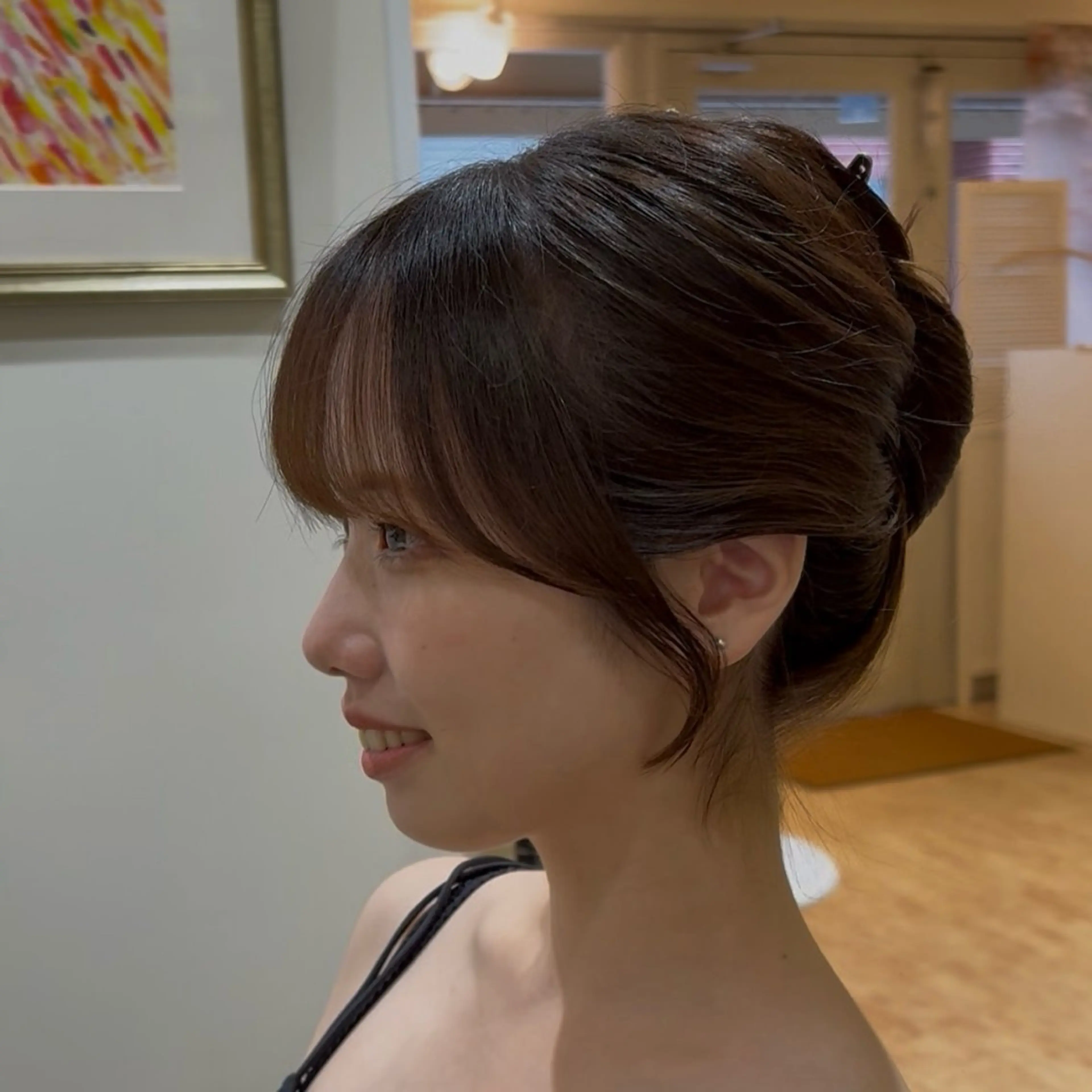 ミディアム トリートメント ヘアセット AIN.ANLY.所属・レイヤーカット/顔 周りカット/髪質改善のヘアスタイル