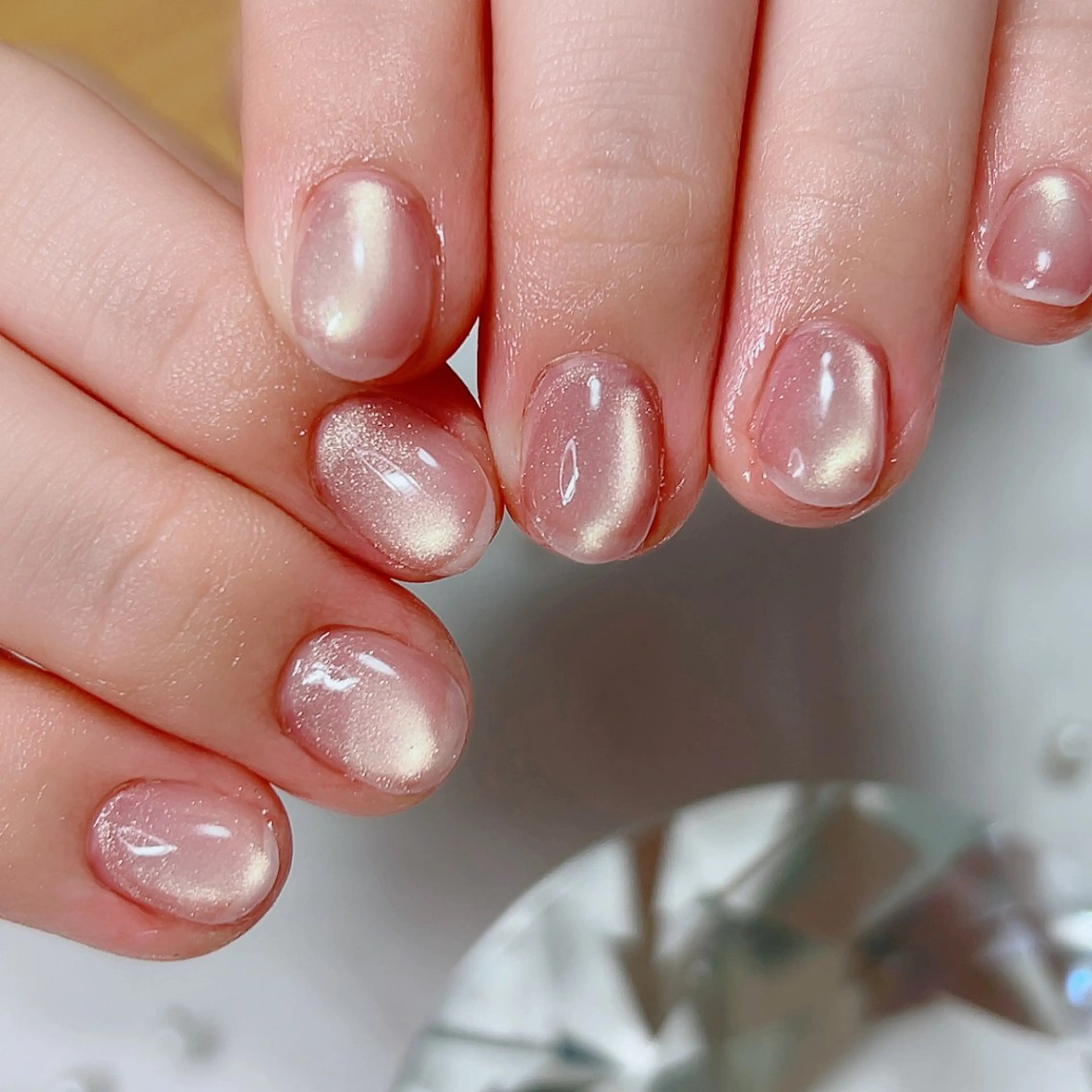 ネイル マグネットネイル マグネットワンカラー ワンカラーネイル ハンドネイル Cute Tips nailのネイルデザイン