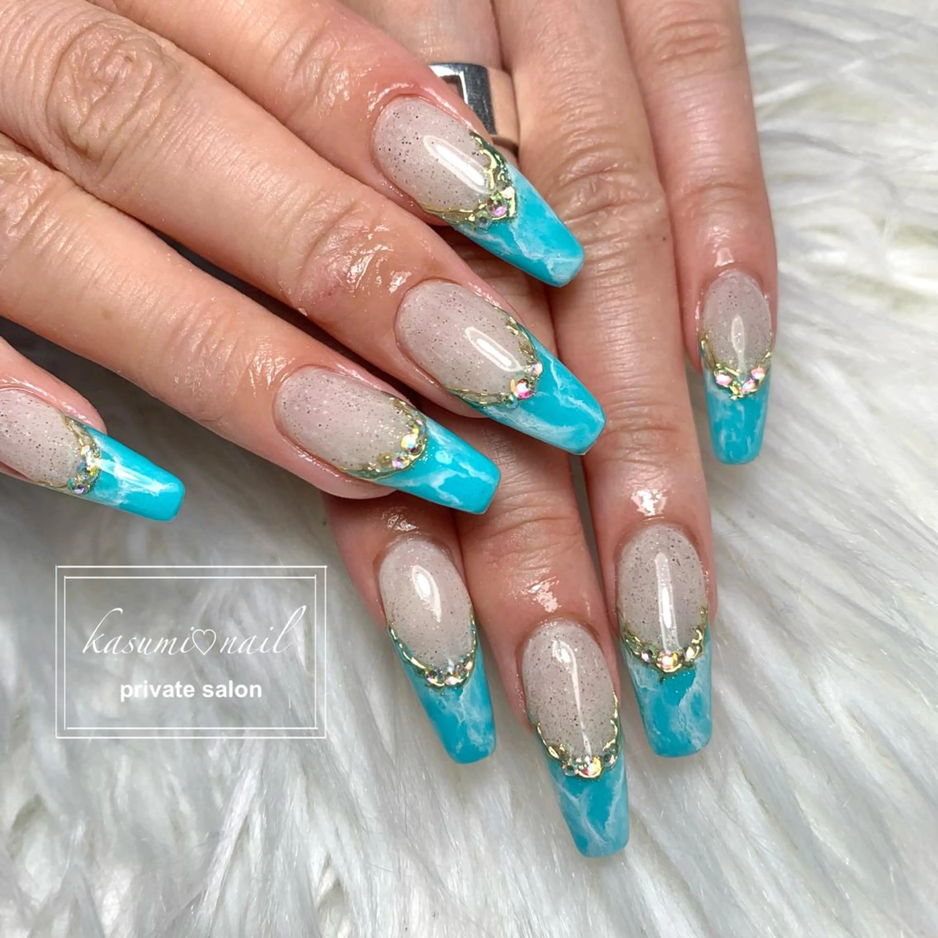 ネイル アートネイル フットネイル フレンチネイル ロングネイル マグネットネイル KASUMI♡ Nailのネイルデザイン