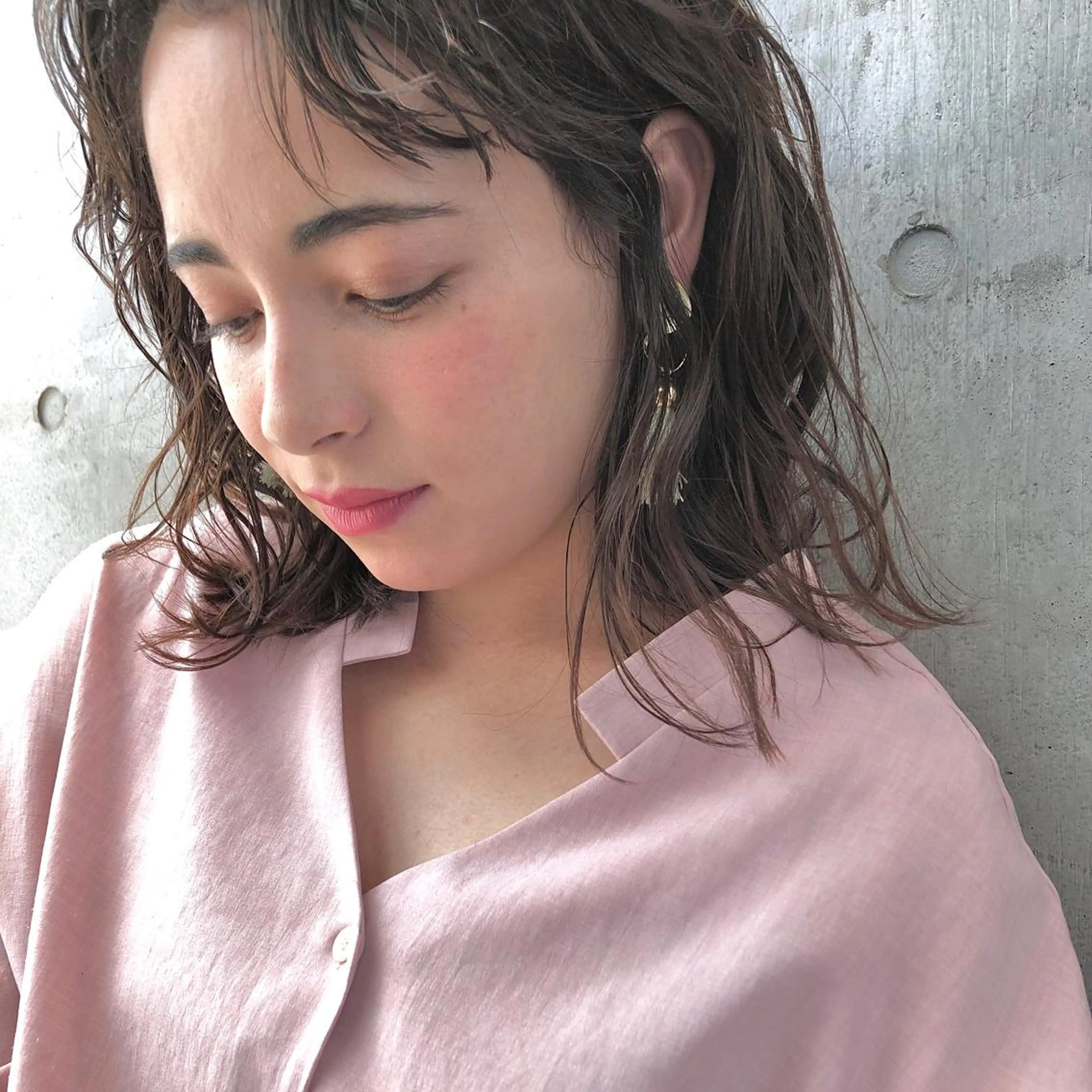 ミディアム カラー パーマ ヘアアレンジ カット パーマ トリートメント 【ダメージレス施術】 【透明感】北村 拓也のヘアスタイル