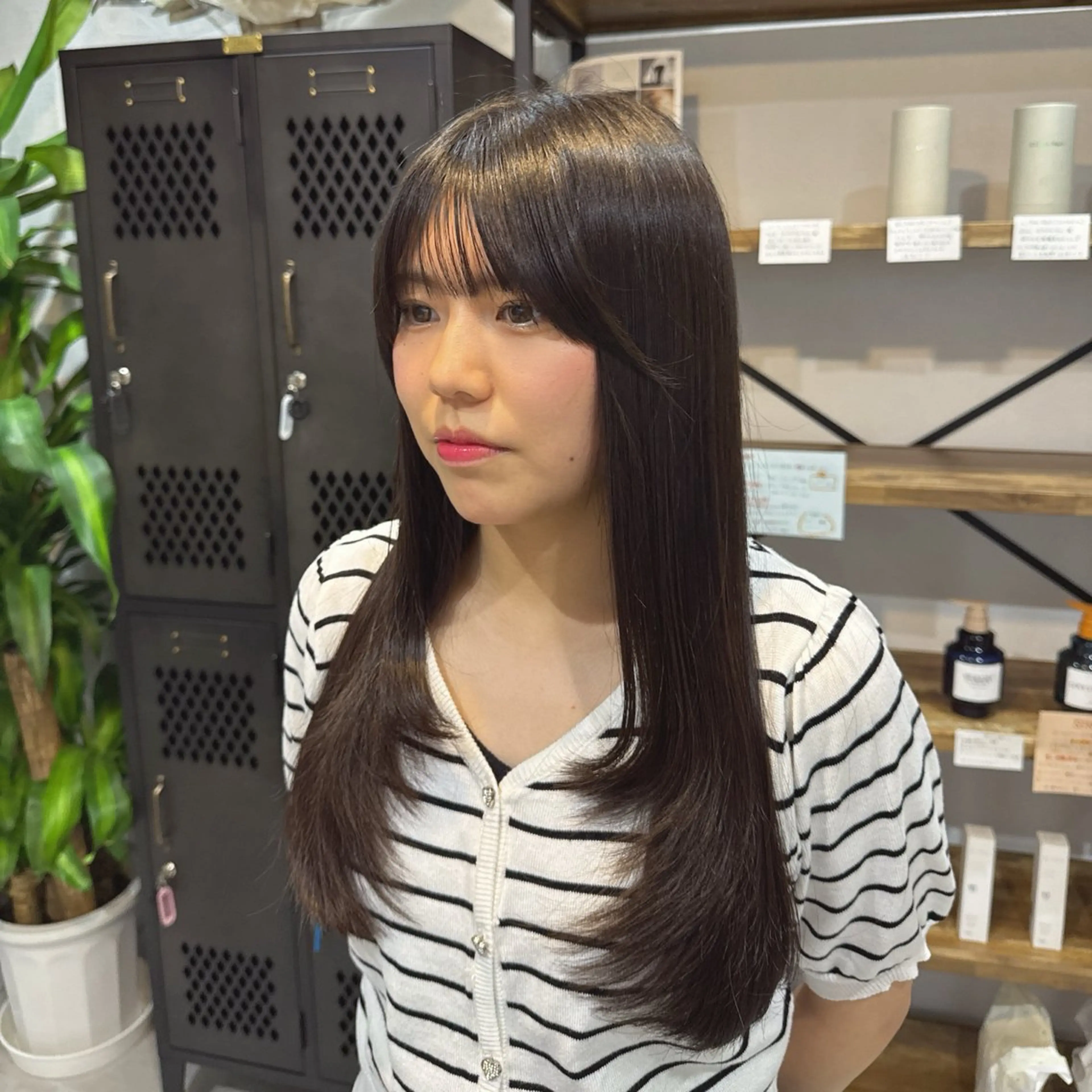 ロング パーマ カット 縮毛矯正 トリートメント 3tuba Naho /艶髪/タッセルボブのヘアスタイル