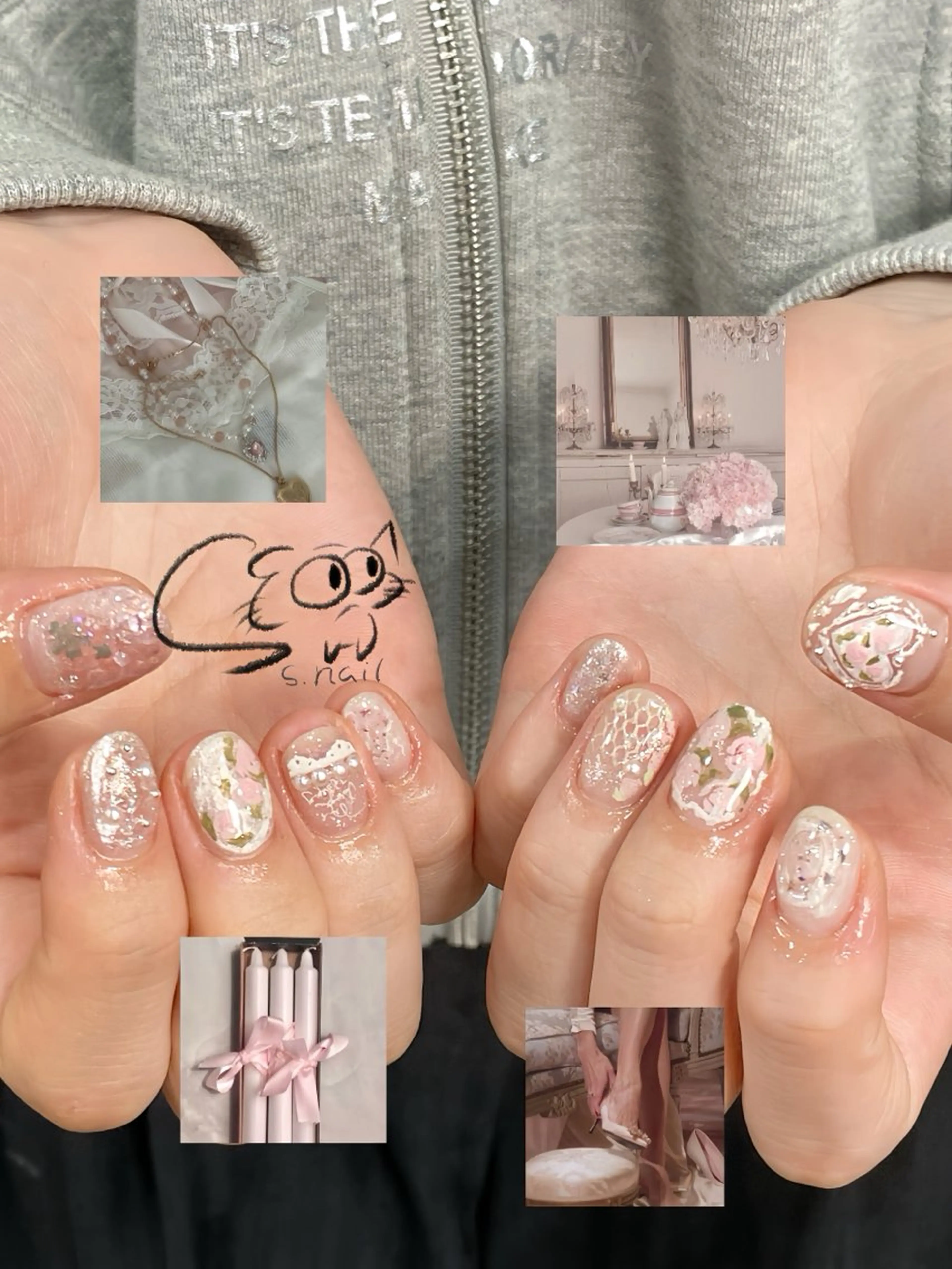 ネイル アートネイル チークネイル フレンチネイル グラデーション マグネットネイル S.nail _のネイルデザイン