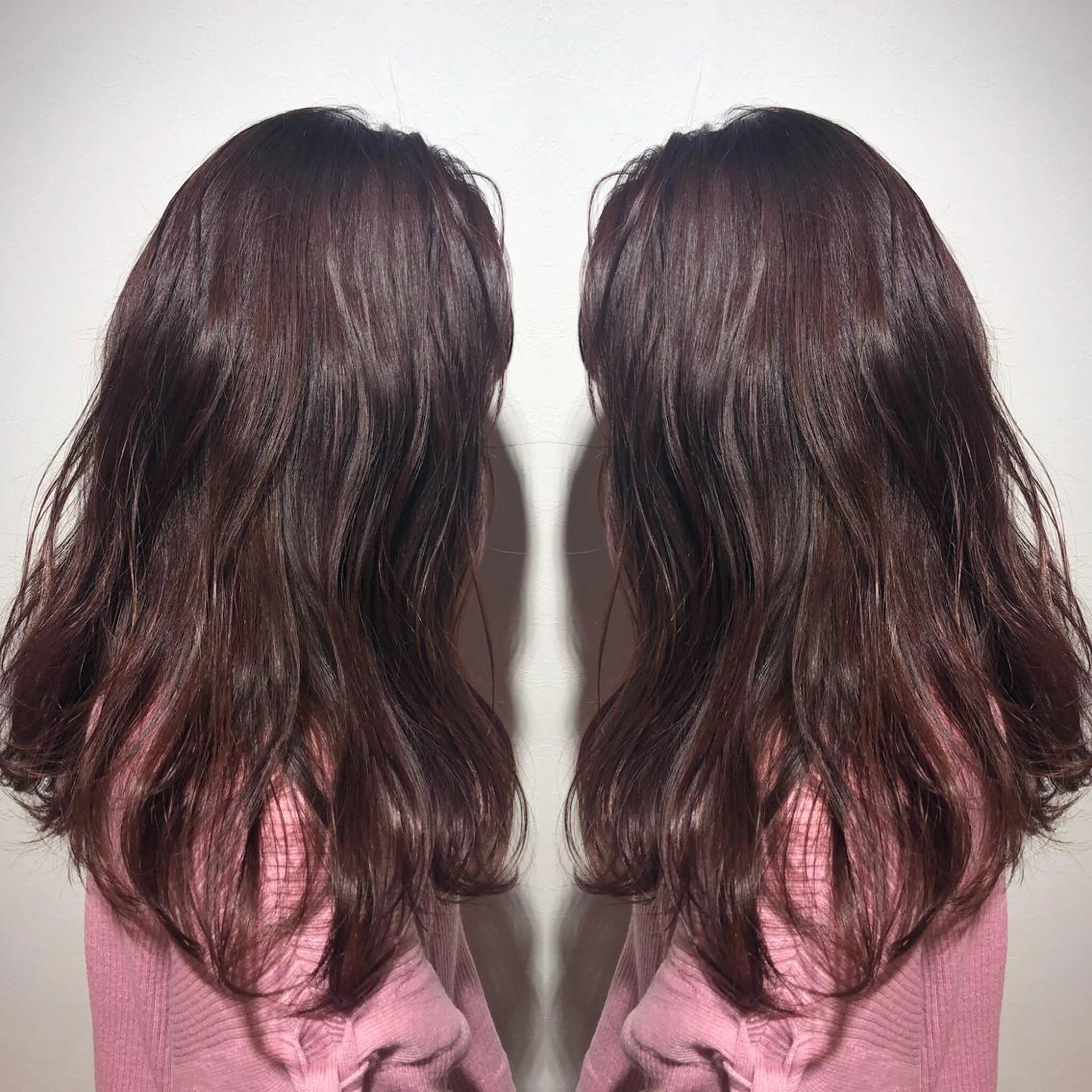 セミロング カラー ♡美髪•艶髪♡砂川 なつきのヘアスタイル