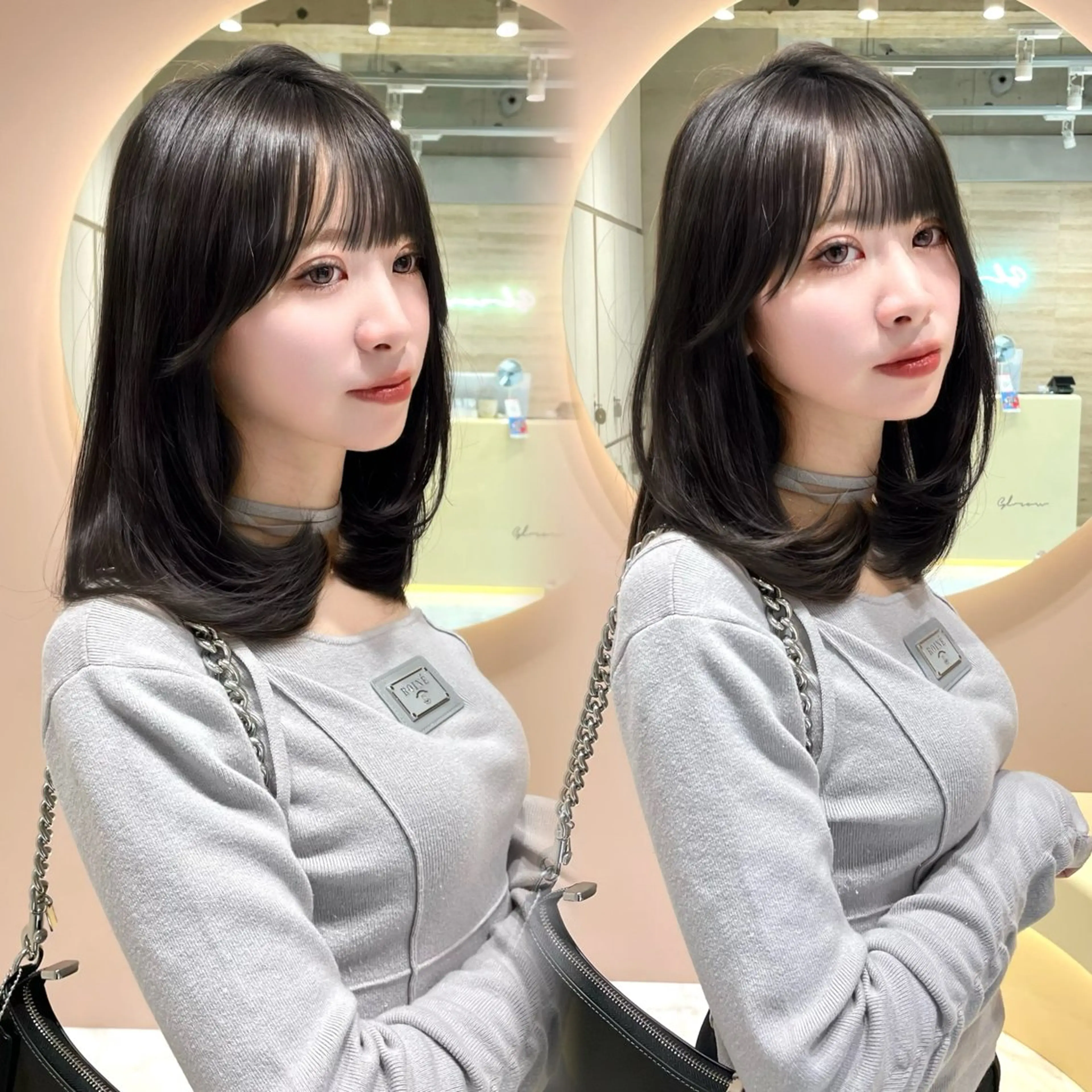 ミディアム カラー 縮毛矯正ブリーチなし 🍒❤ゆうきのヘアスタイル