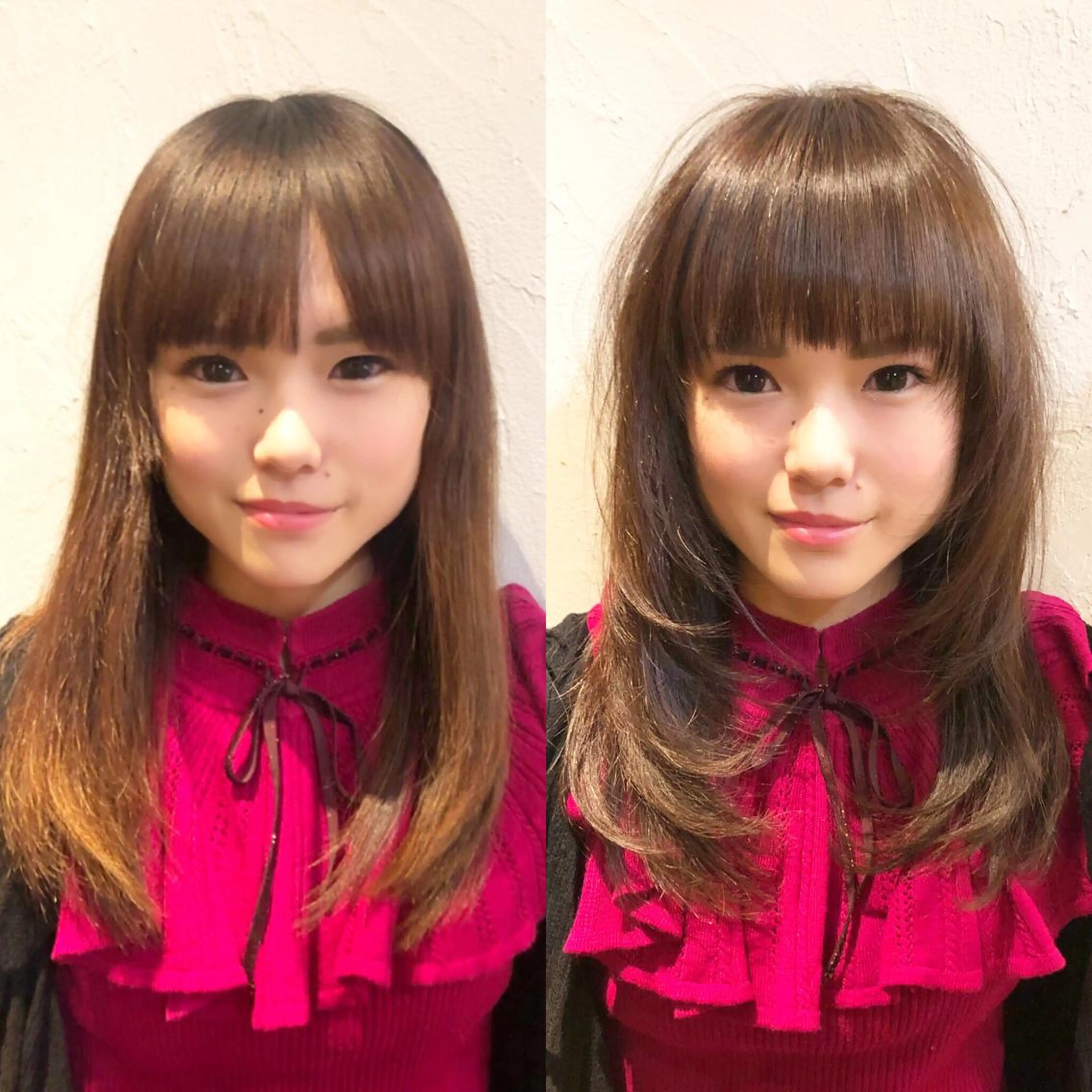 セミロング 髪質改善縮毛矯正 専門店のヘアスタイル