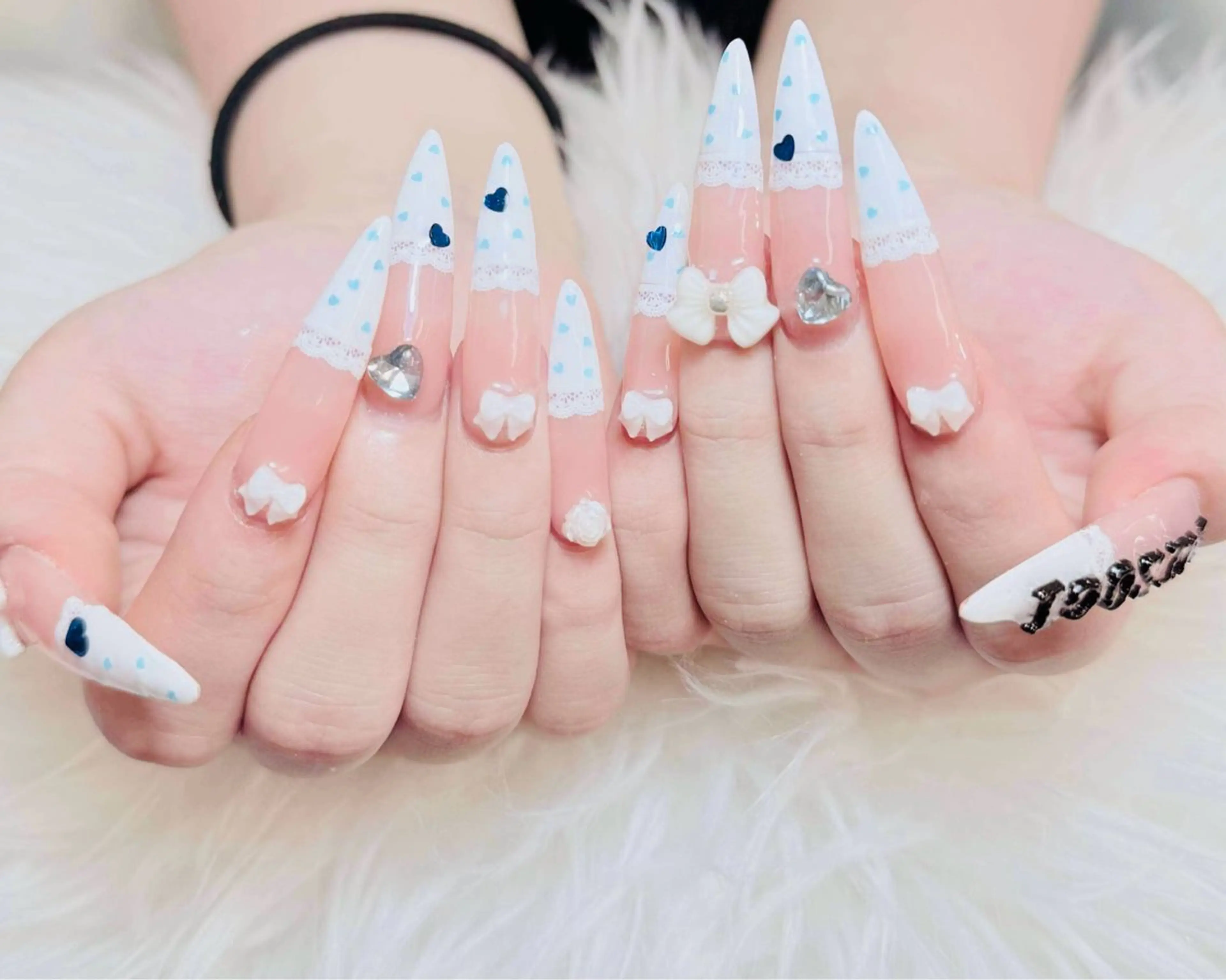 ネイル チークネイル 長さ出し フラッシュネイル フレンチネイル グラデーション ハンドネイル AN NAIL SALONのネイルデザイン