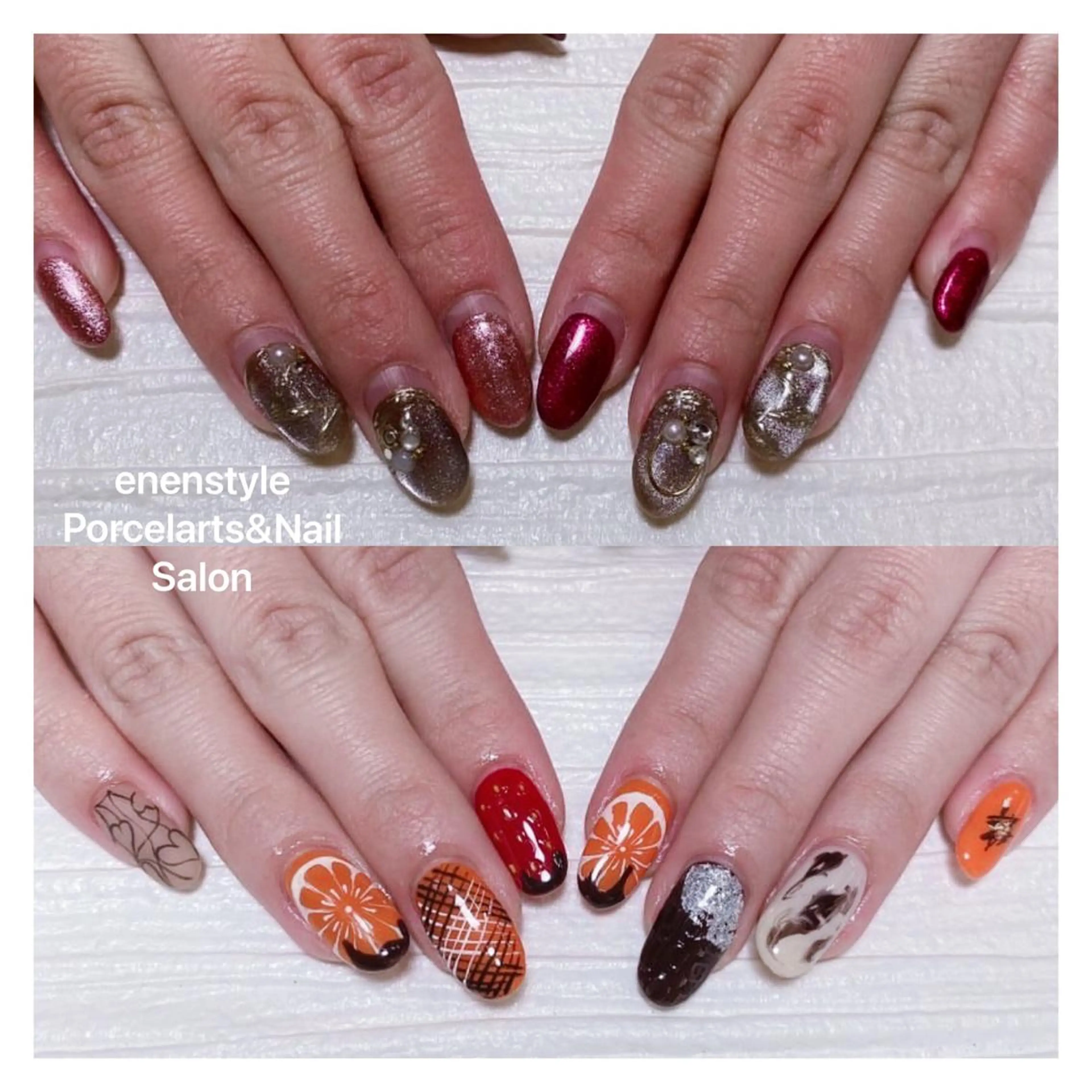 ミディアム ネイル ハンドネイル 👑enen style👑のネイルデザイン