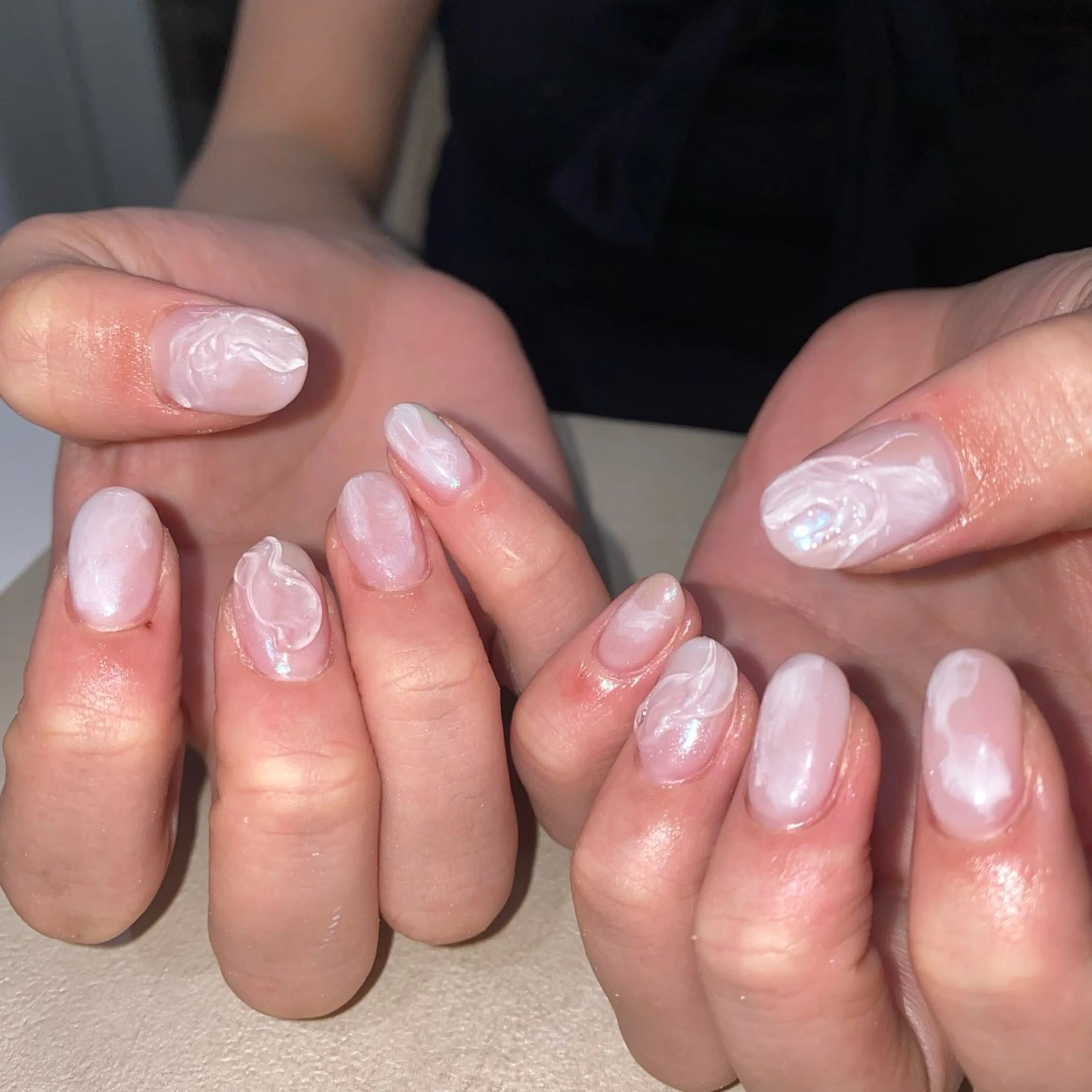 ネイル クリアネイル ニュアンスネイル ぷっくりネイル 🎼yuuka/池袋 🎼WOLTOKYOのネイルデザイン
