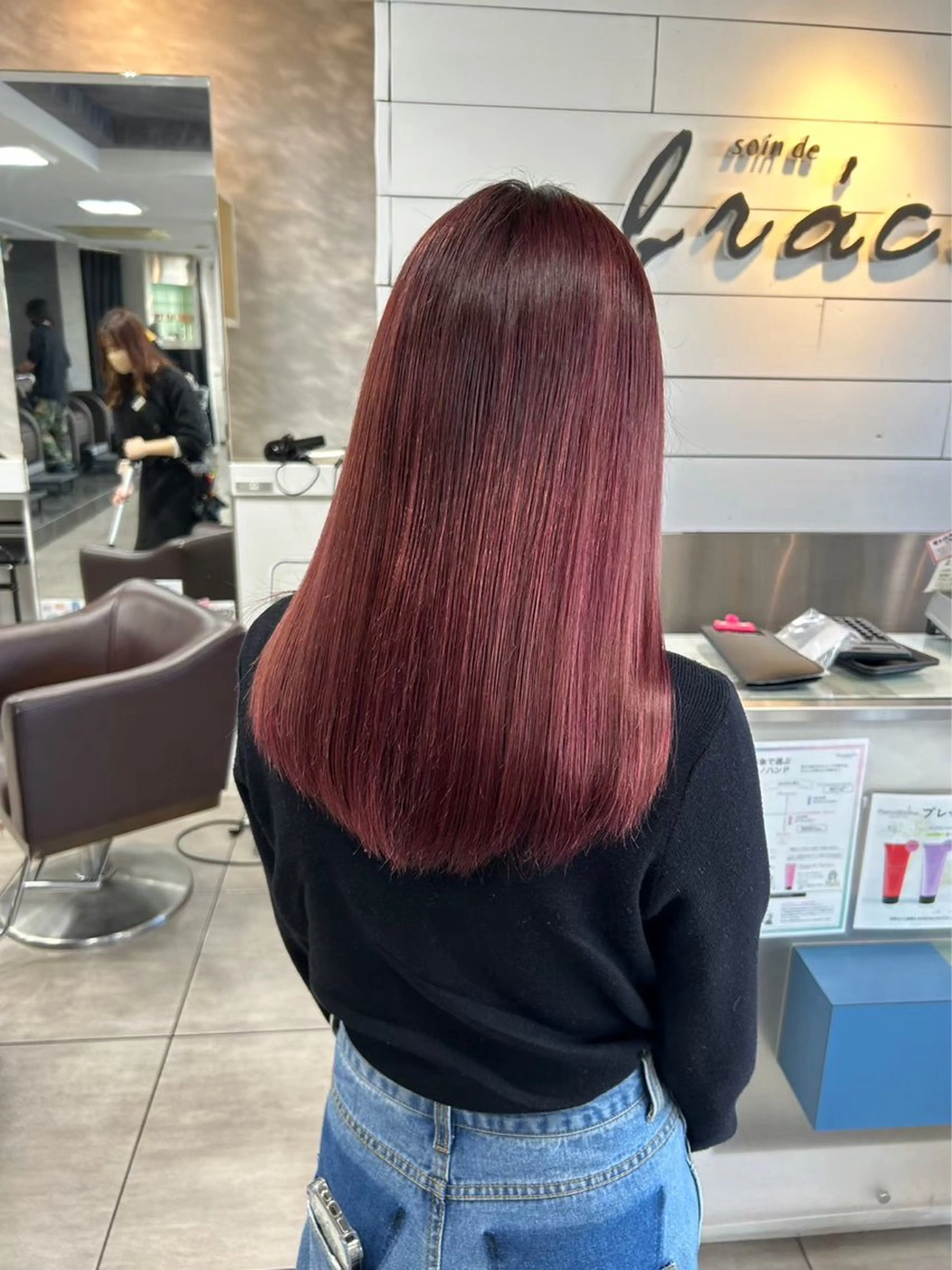 セミロング 縮毛矯正✖髪質改善 仁木伸明のヘアスタイル