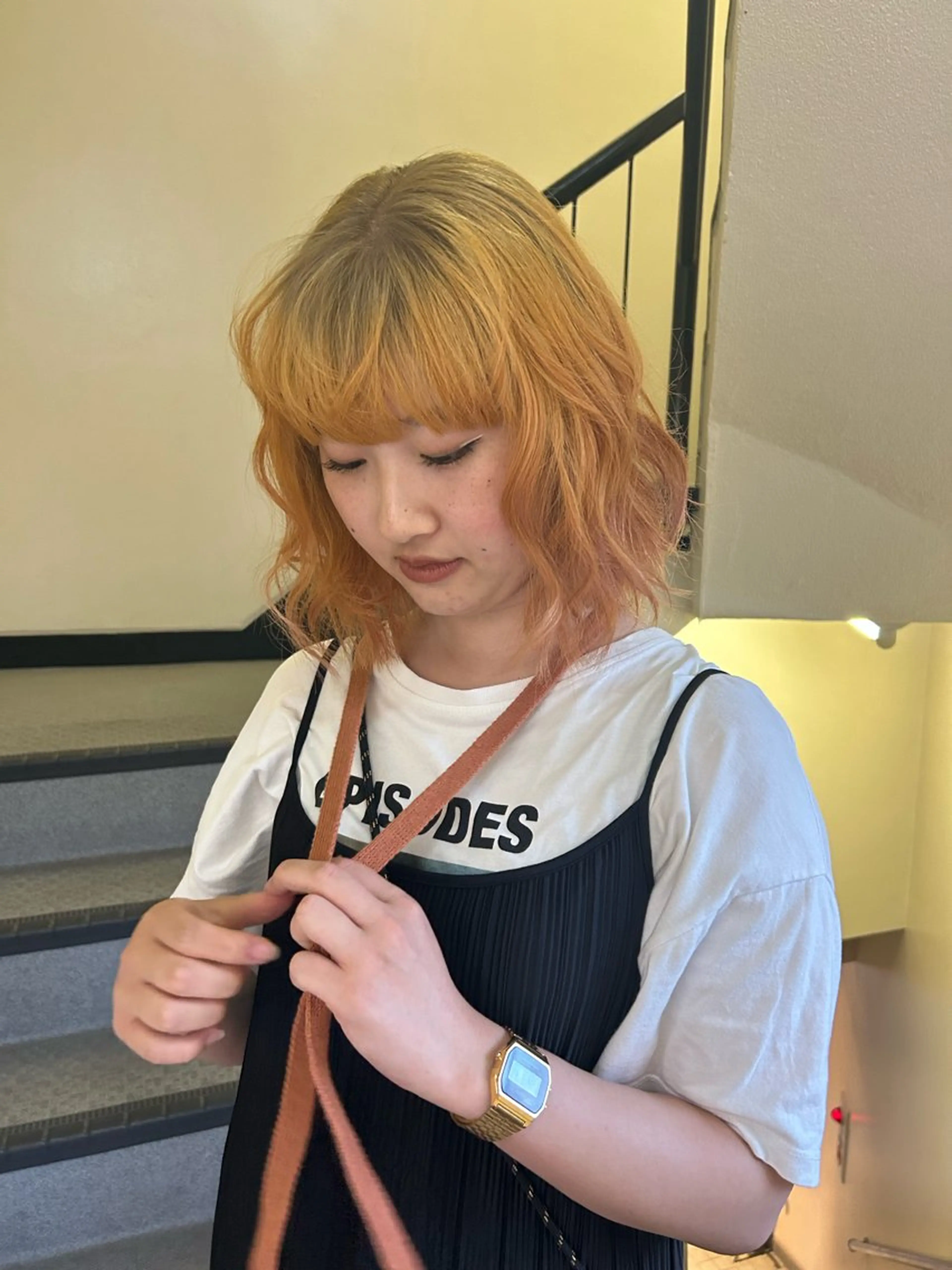 ミディアム カラー ヘアアレンジ ヘアカラー ☕️結【suii.】 ボブ/ヘアセット☕️のヘアスタイル