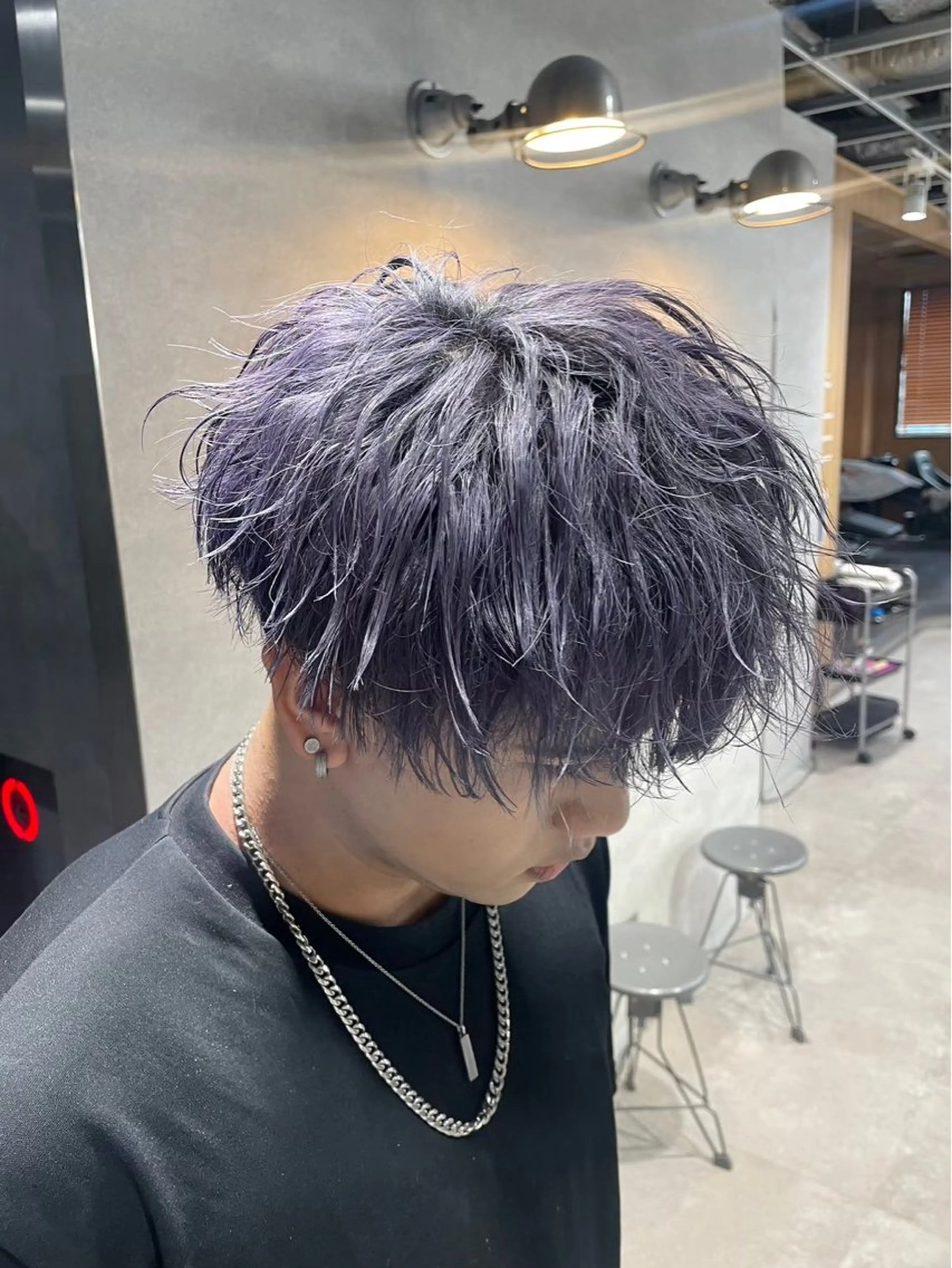 カラー パーマ ヘアアレンジ メンズ Ryo横浜韓国ヘア/ 曲がる縮毛矯正特化のヘアスタイル