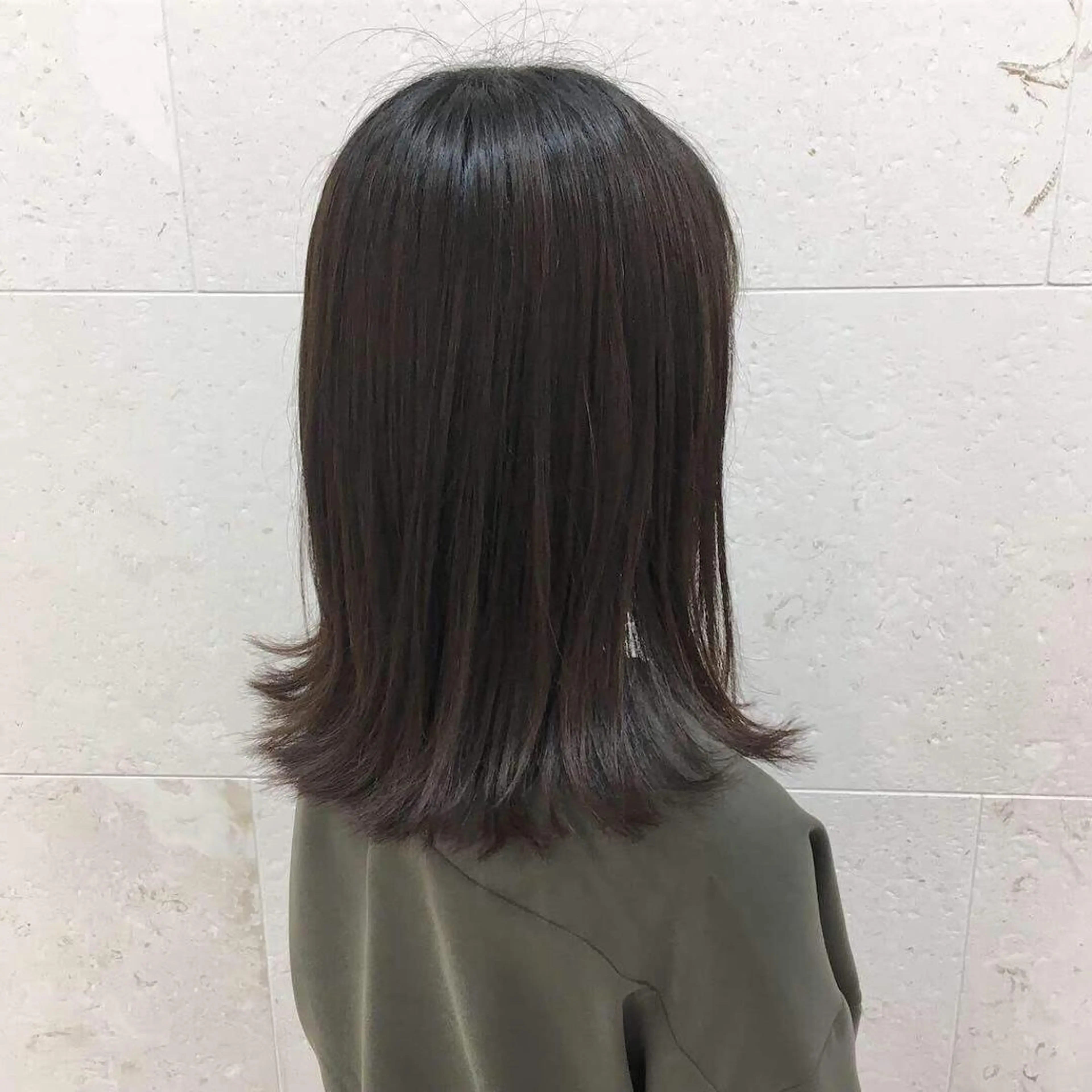 セミロング トリートメント カット 縮毛矯正 トリートメント 斉藤 貴也のヘアスタイル