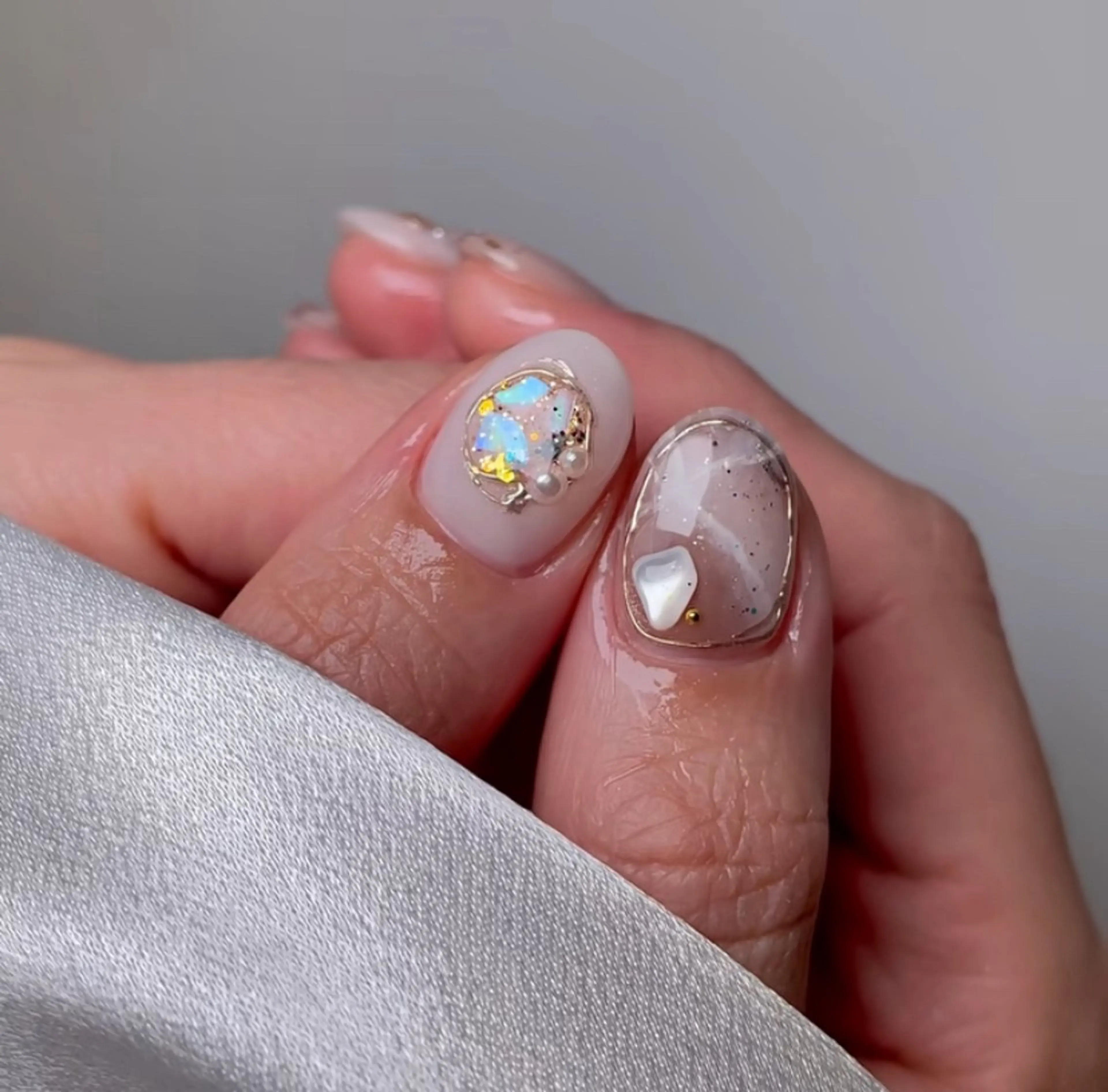 ネイル 韓国ネイル ニュアンスネイル オフィスネイル シンプルネイル 夏ネイル ハンドネイル パンチャパンチャ ネイルサロンのネイルデザイン