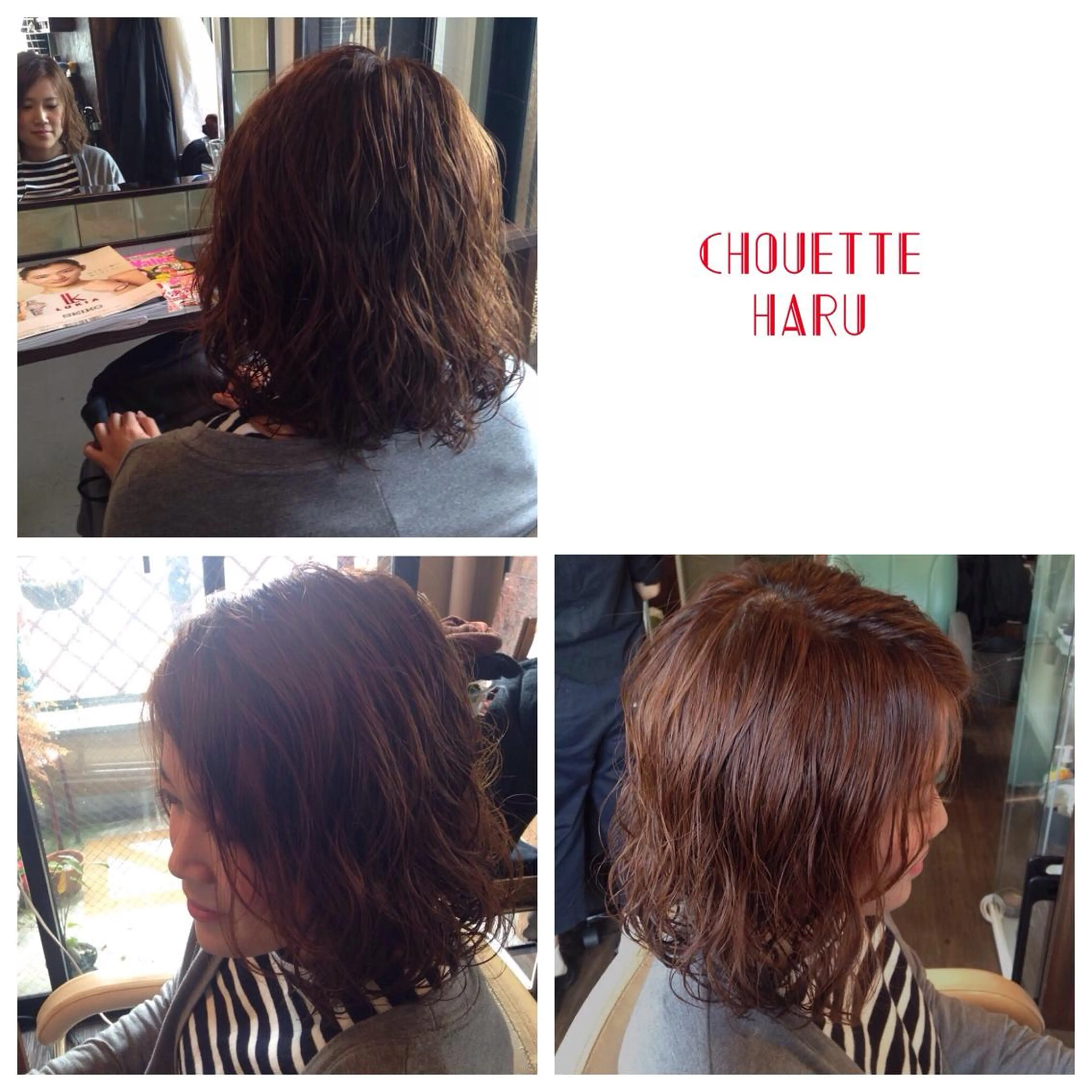 ショート ミディアム パーマ ミディアムパーマ ボブ うざバング サダハルカ ｜chouetteのヘアスタイル