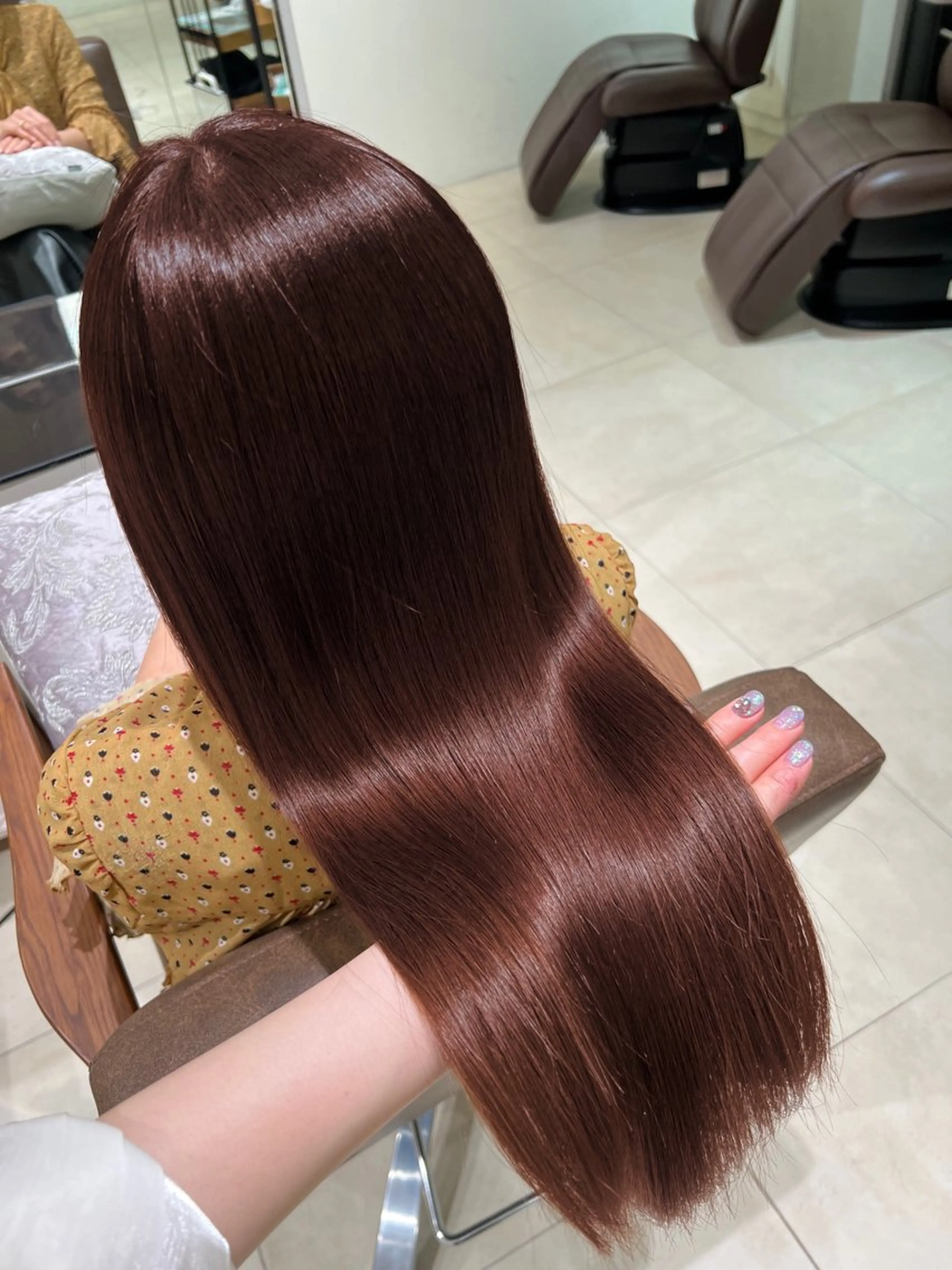 ロング カラー 髪質改善 トリートメント 艶カラー🩵中久保 舞優🩵のヘアスタイル