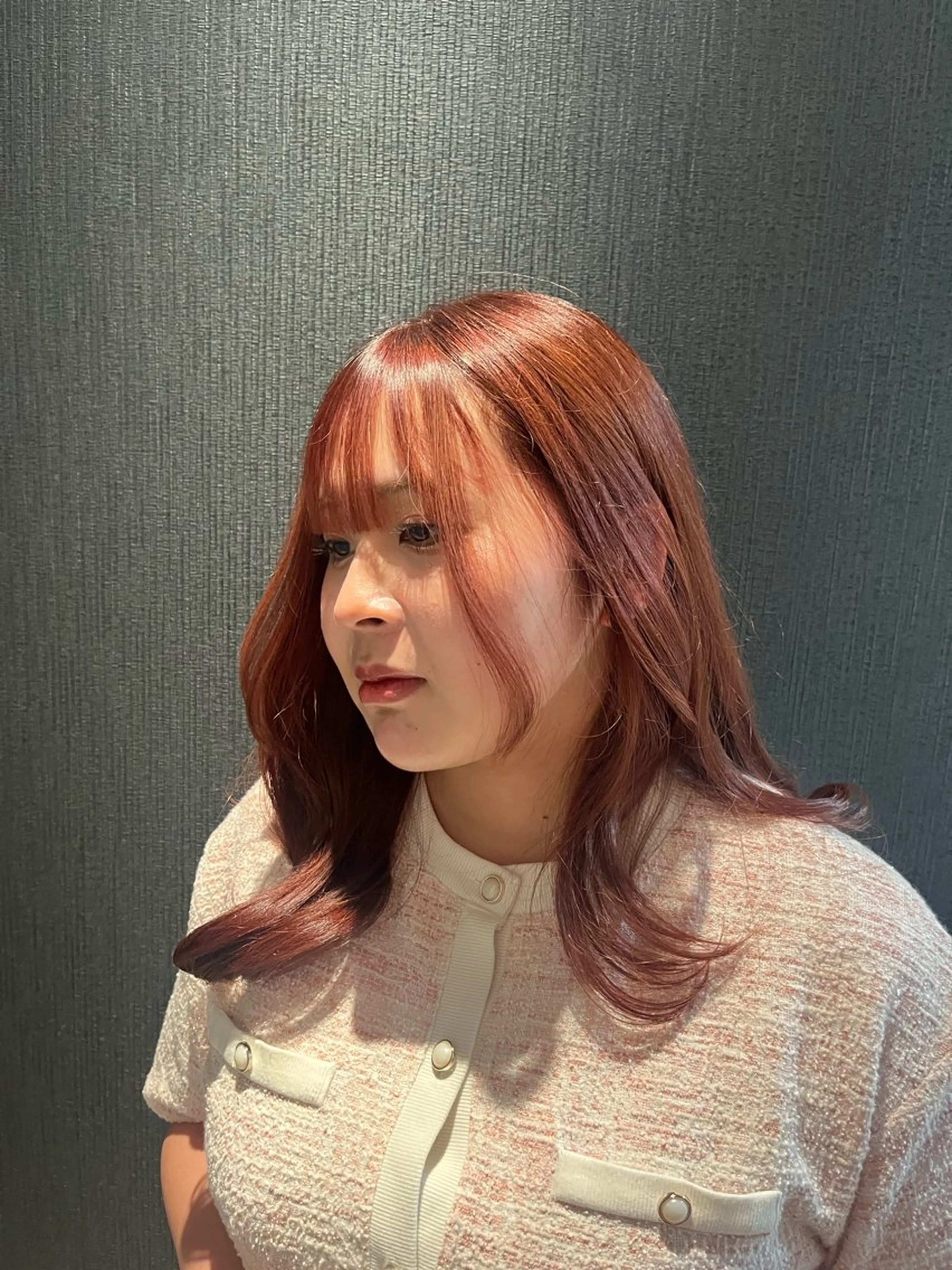 ロング カラー レイヤーカット/ フェミニン💕/鏡のヘアスタイル