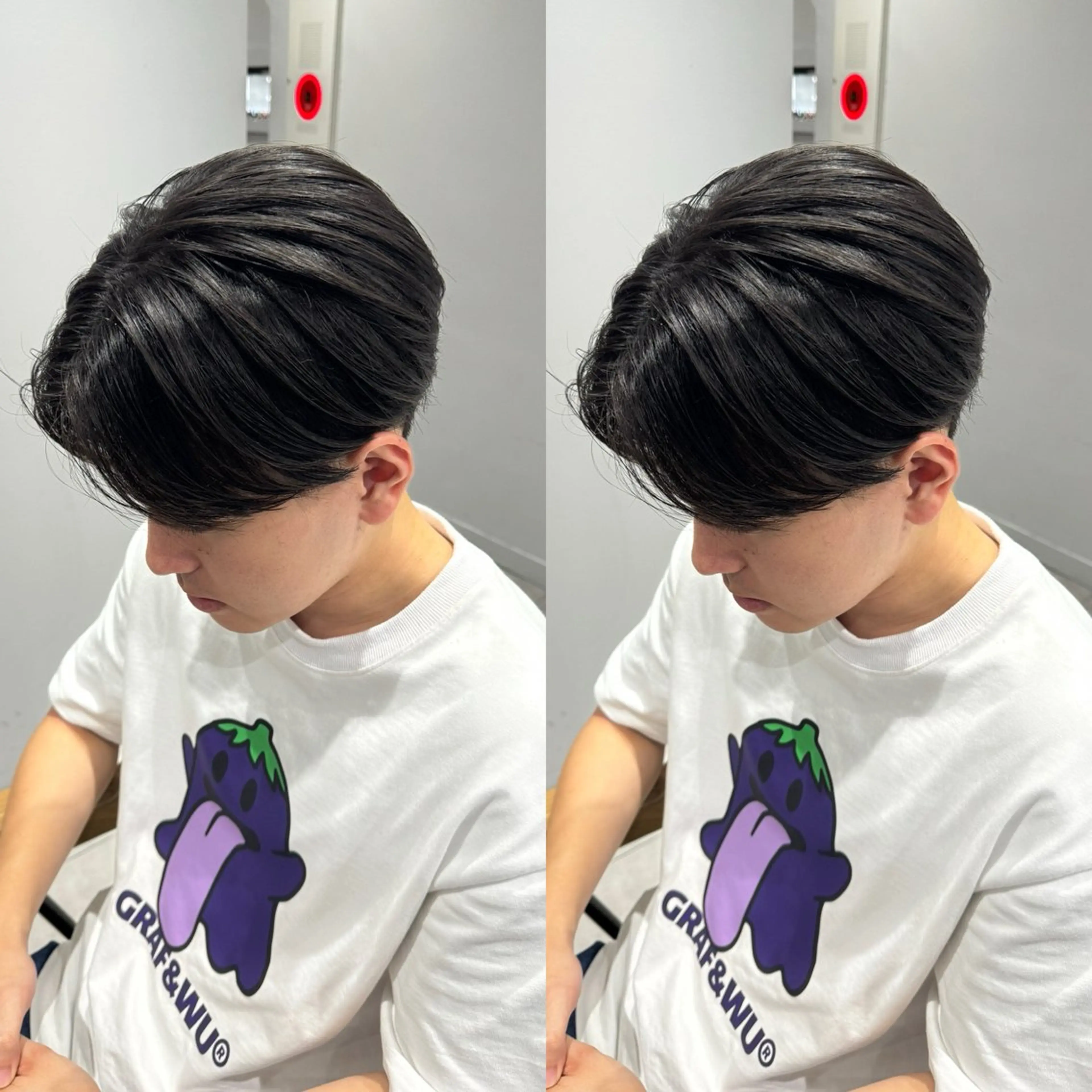 パーマ メンズ カット センターパート ／植田のヘアスタイル