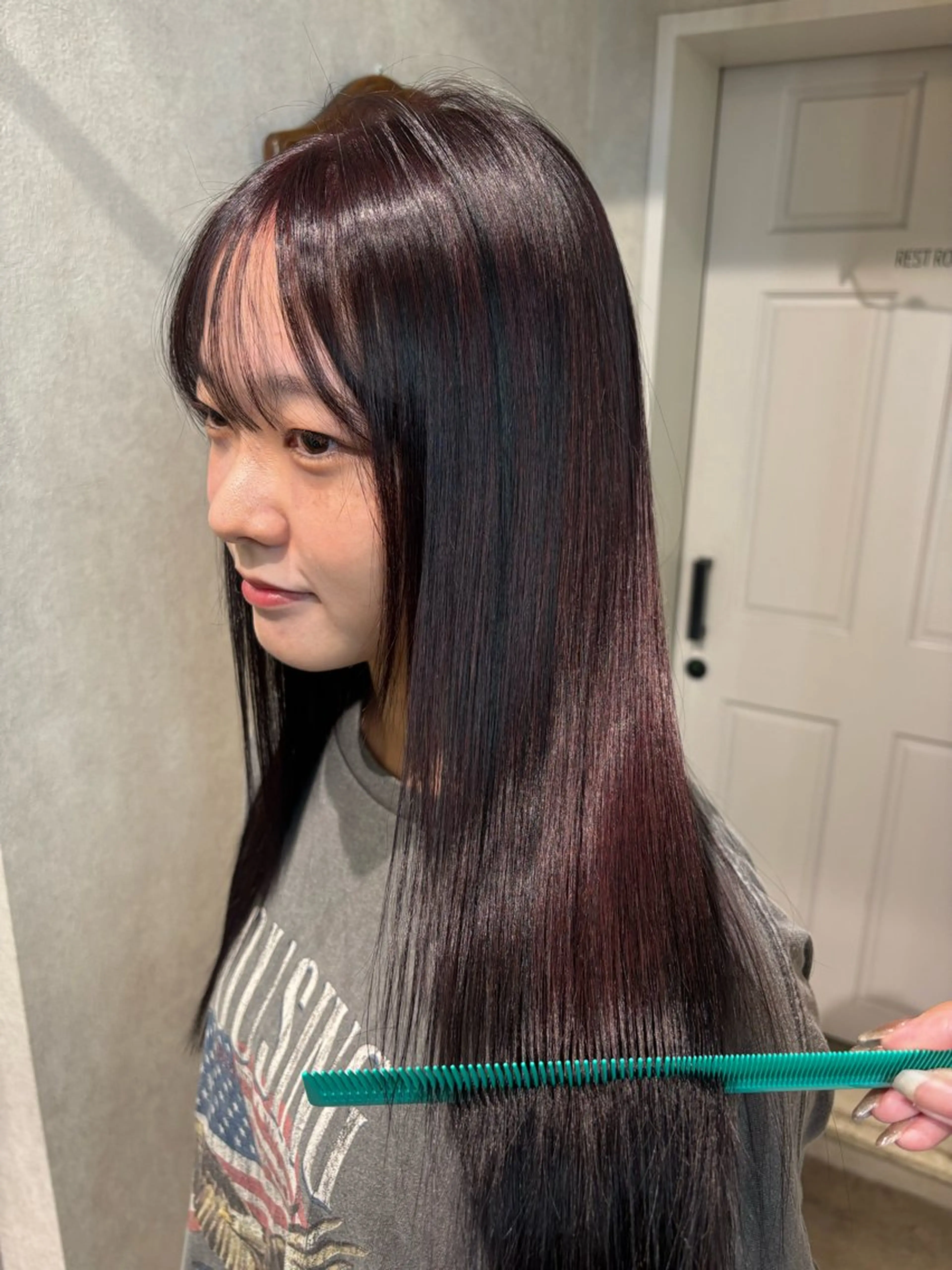 ロング カラー ブリーチ ダブルカラー ラベンダーカラー ブリーチなしカラー ヘアカラー レイヤー/艶カラー/ KIHO🥥︎のヘアスタイル